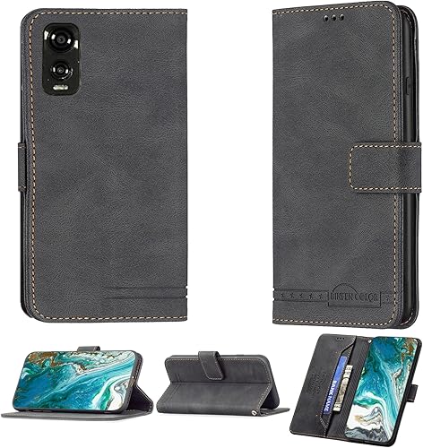 Funda para DIALN X65 Funda compatible con DIALN X65 Funda para teléfono Funda con soporte Flip Stand Cover PU Cuero BF09 Wallet Case Negro