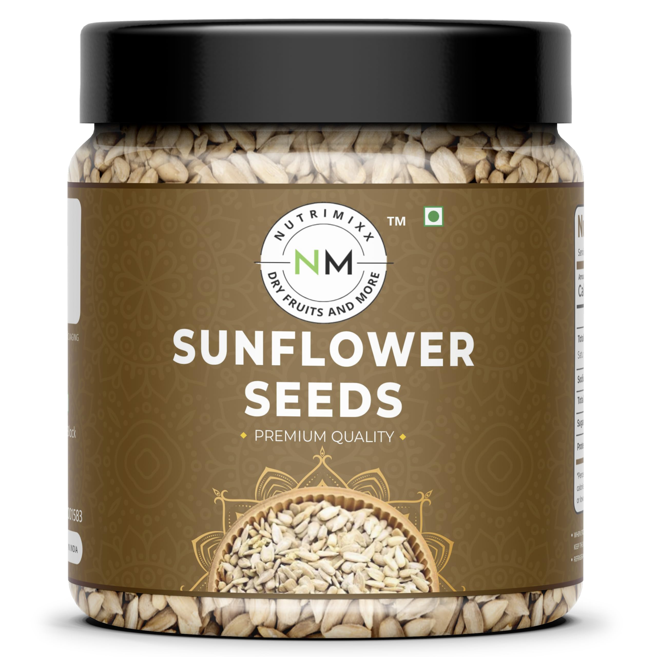 NUTRIMIXX Sunflower Seeds 1kg- Raw Seeds for Eating | Healthy Snacks | High in Vitamin, Fibre & Protein Seeds | Non - GMO Seeds | Diet Food | Gluten free | Premium Raw Sunflower Seeds (1) (B0D9NW3PNH) Amazon Price History, Amazon Price Tracker
