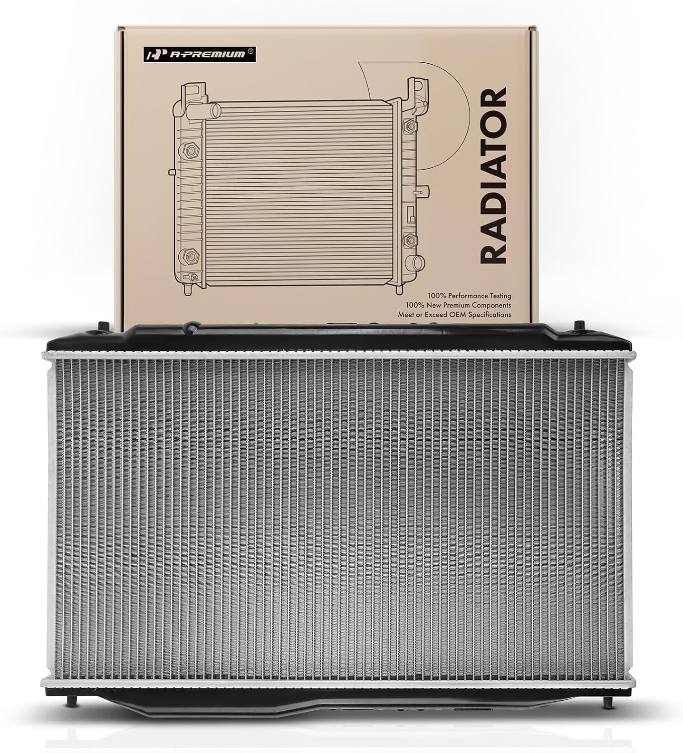 A-Premium Engine Coolant Radiator with Transmission Oil Cooler Compatible with Acura CSX 2006-2011 L4 2.0L & Honda Civic 2006-2011, Automatic Trans. Replace# 8012923, 19010RRH901