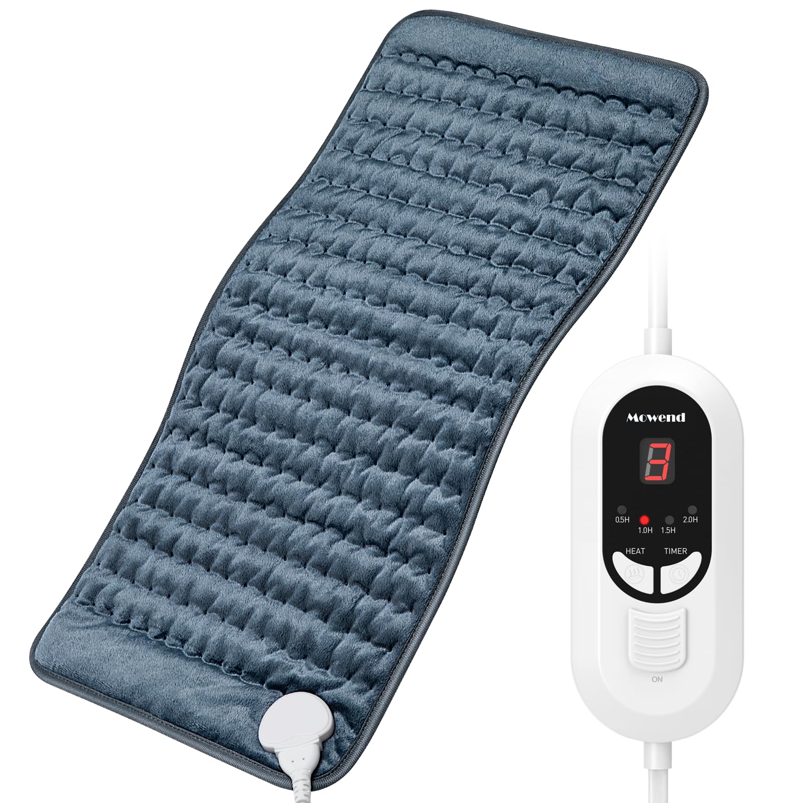 Mowend Termoforo, Termoforo Elettrico con 6 Impostazioni di Calore e Spegnimento Automatico, Riscaldamento Rapido e Lavabile in Lavatrice,30x60cm,Regalo per moglie, mamma, papà, nonna