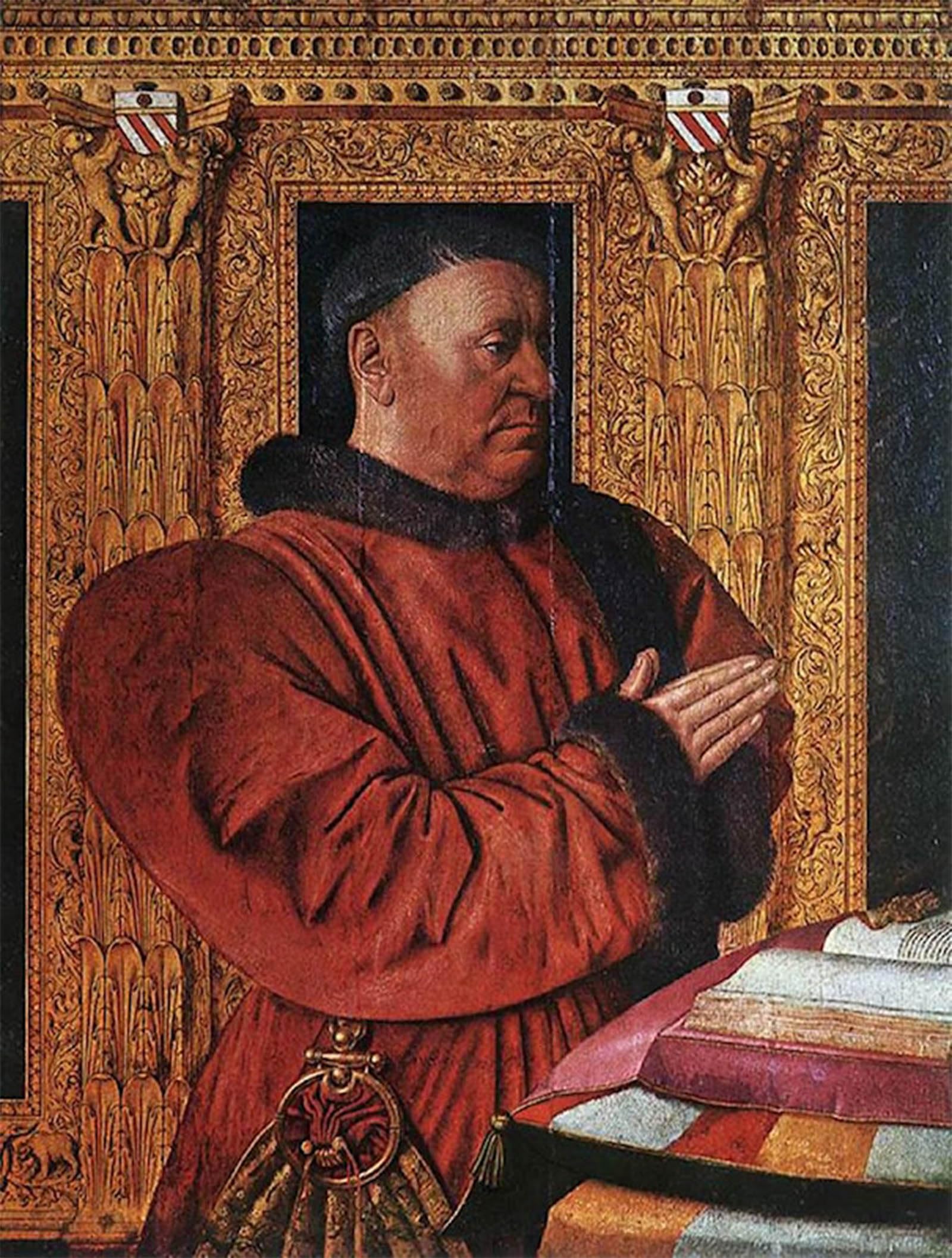 SERENDIPITP Retro Picture Poster Wall Art Pictures Painting Portrait of Guillaume Jouvenel des Ursins Jean Fouquet Wall Art Canvas Print for Wall Decor 60x90cm