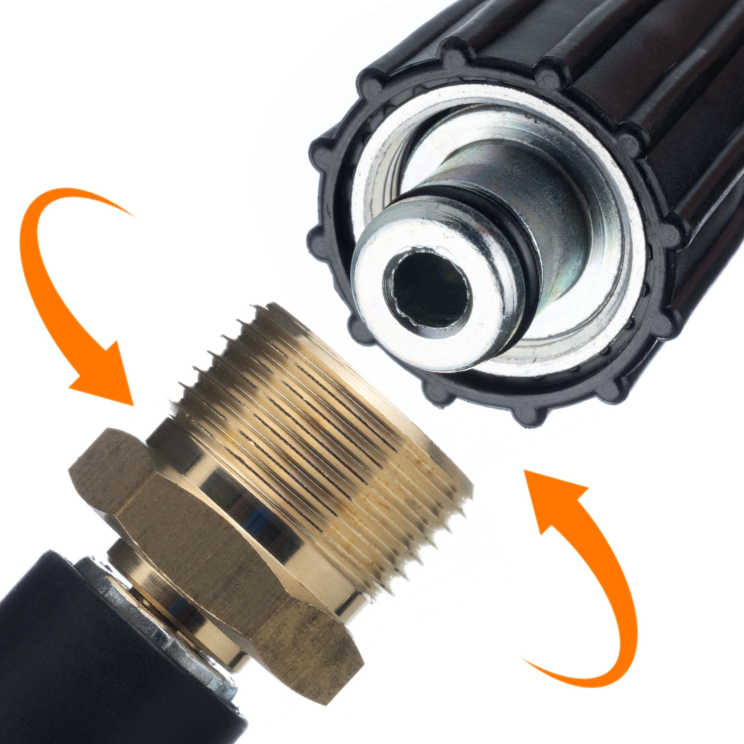 Rosfix Manguera de alta presión 15 m M22-M22 – Nylon reforzado, 200 bar, 60 °C, PVC antidesgaste | Repuesto para hidrolimpiadora compatible | Extensión flexible lavado