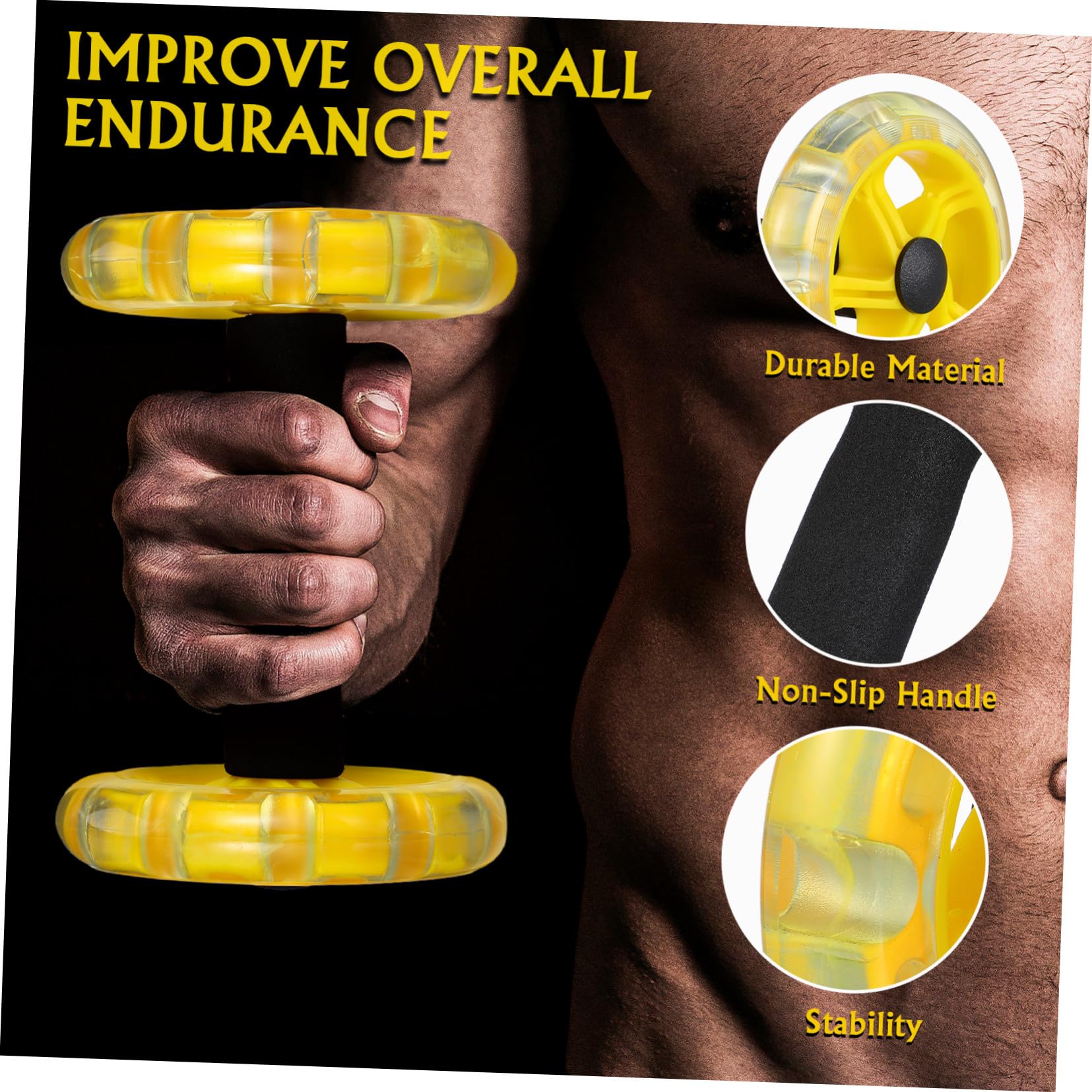 GANAZONO Ruedas Para Abdominales Rodillos Para Abdominales Rodillos Para Ejercicios Musculares De