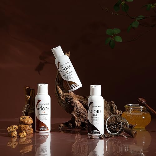 Miniatura 5 de Adore Tinte para el cabello semipermanente, vegano y sin crueldad, 4 onzas líquidas, ámbar especiado 046 (paquete de 1)
