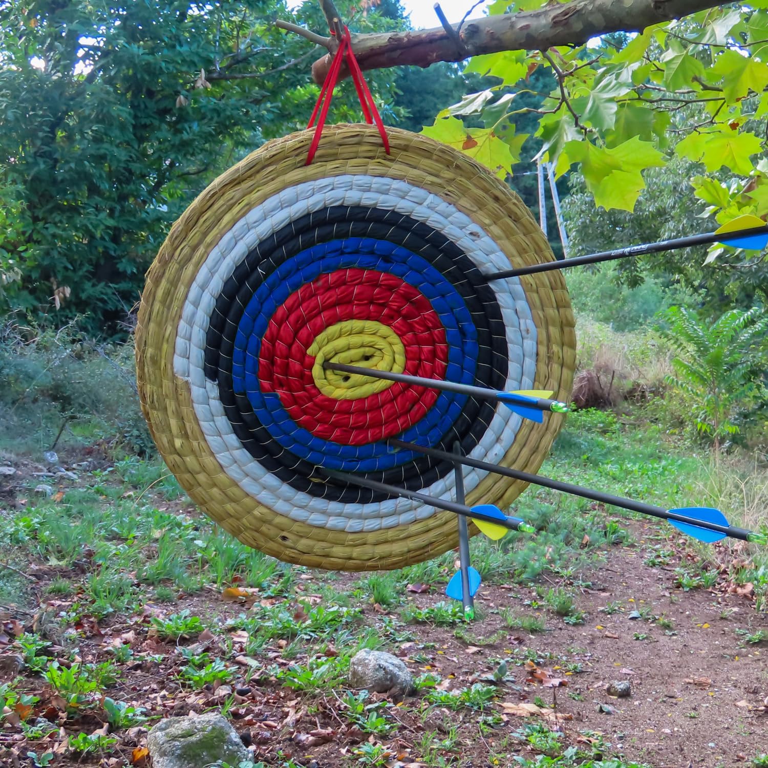 Cible de tir à l'arc, cibles de tir à l'arc faites à la main en paille. Cible de paille traditionnelle pour flèche et arc, convient pour les arcs recourbés, les disques à arc long, l'arc composé,