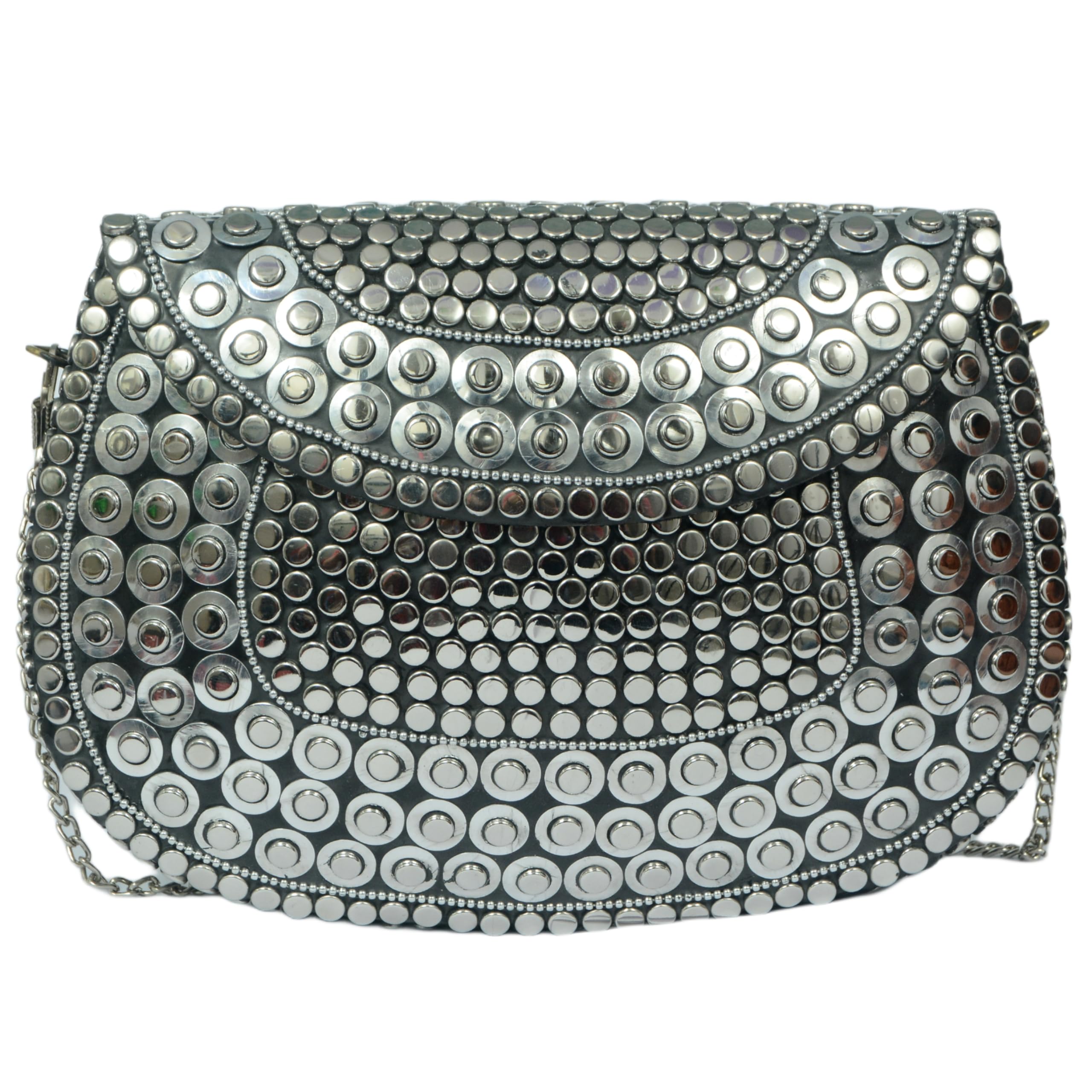 Design Craft india metal clutch luxry look remoble chain shoulder look-image-31