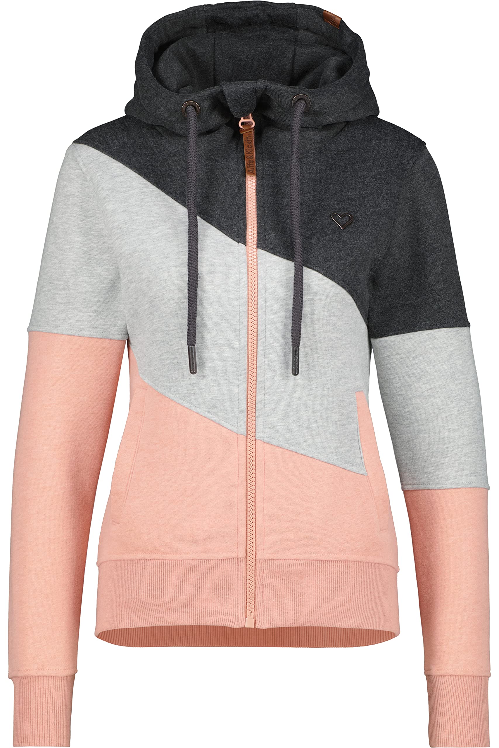 alife & kickin Bluza damska bluza rekreacyjna bluza z zamkiem błyskawicznym XS-XXL Kobiety Steffiak A Sweatjacket