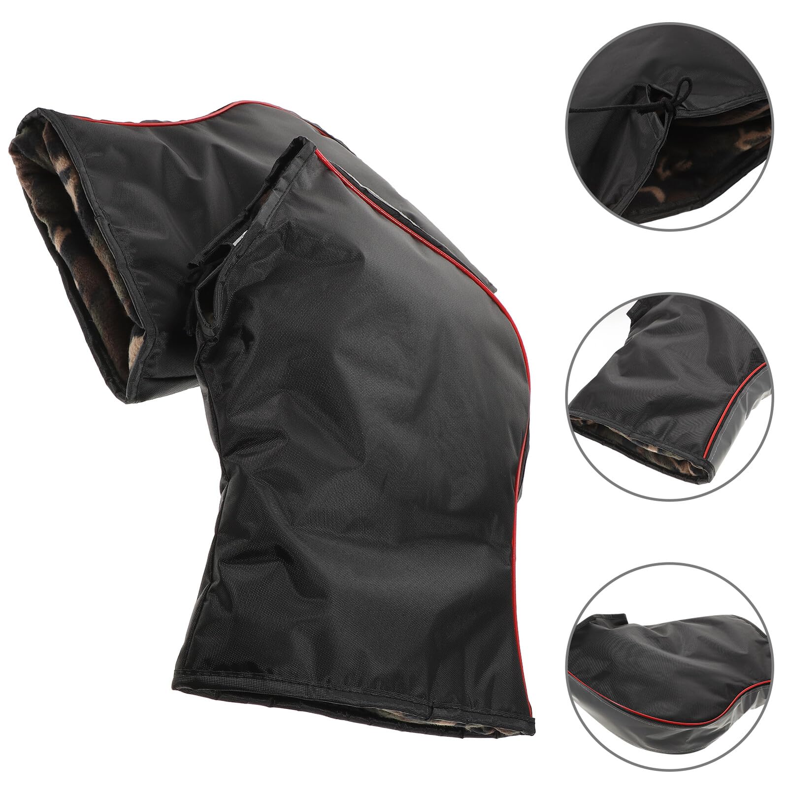 VALICLUD Guanti da Moto Invernali da Uomo Impermeabili Riflettenti, Guanti Caldi per Motoslitta e Quad, Accessori per Equitazione e Protezione Contro Freddo, Set da 2 Pezzi per Outdoor