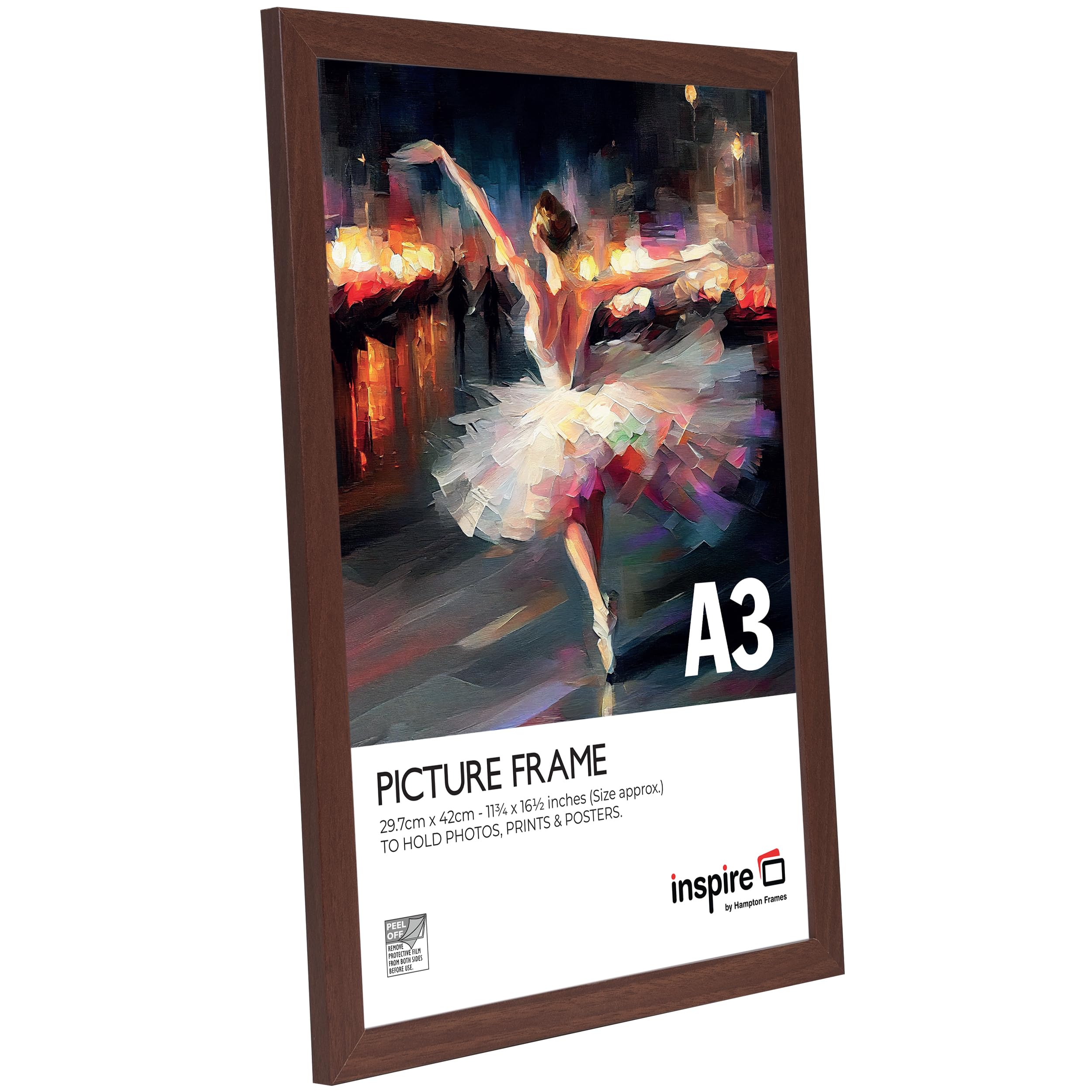 inspire by Hampton Frames, Dark Wood, A3 (29.7x42cm) - Image 2