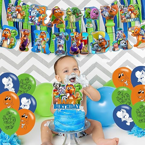 Miniatura 5 de Suministros de fiesta de cumpleaños temática de Go Dog Go, decoraciones de globos para fiesta de perro de dibujos animados, globos de feliz
