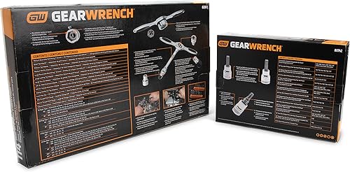 Miniatura 2 de GEARWRENCH Juego de llaves y troqueles SAEmétricos de trinquete de 114 piezas - 82812 y juego de llaves hexagonales y torx Master SAEmétricos, 84