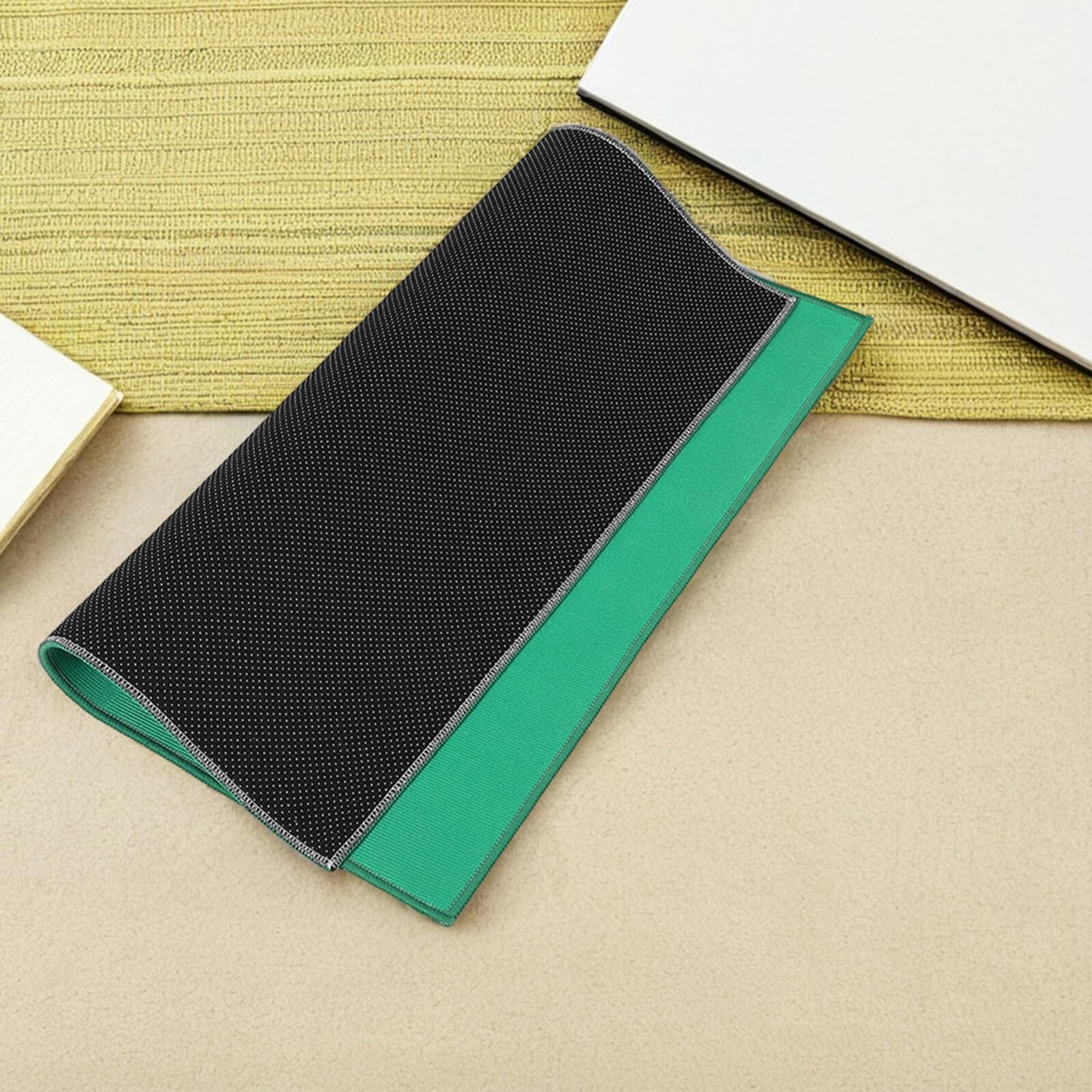 Generic Tapete de Juego de Mahjong Cuadrado 100x100 Cm, Tela Engrosada Antideslizante y Absorbente de Sonido, Mantel Verde para Mesa de Juego Profesional y Casual