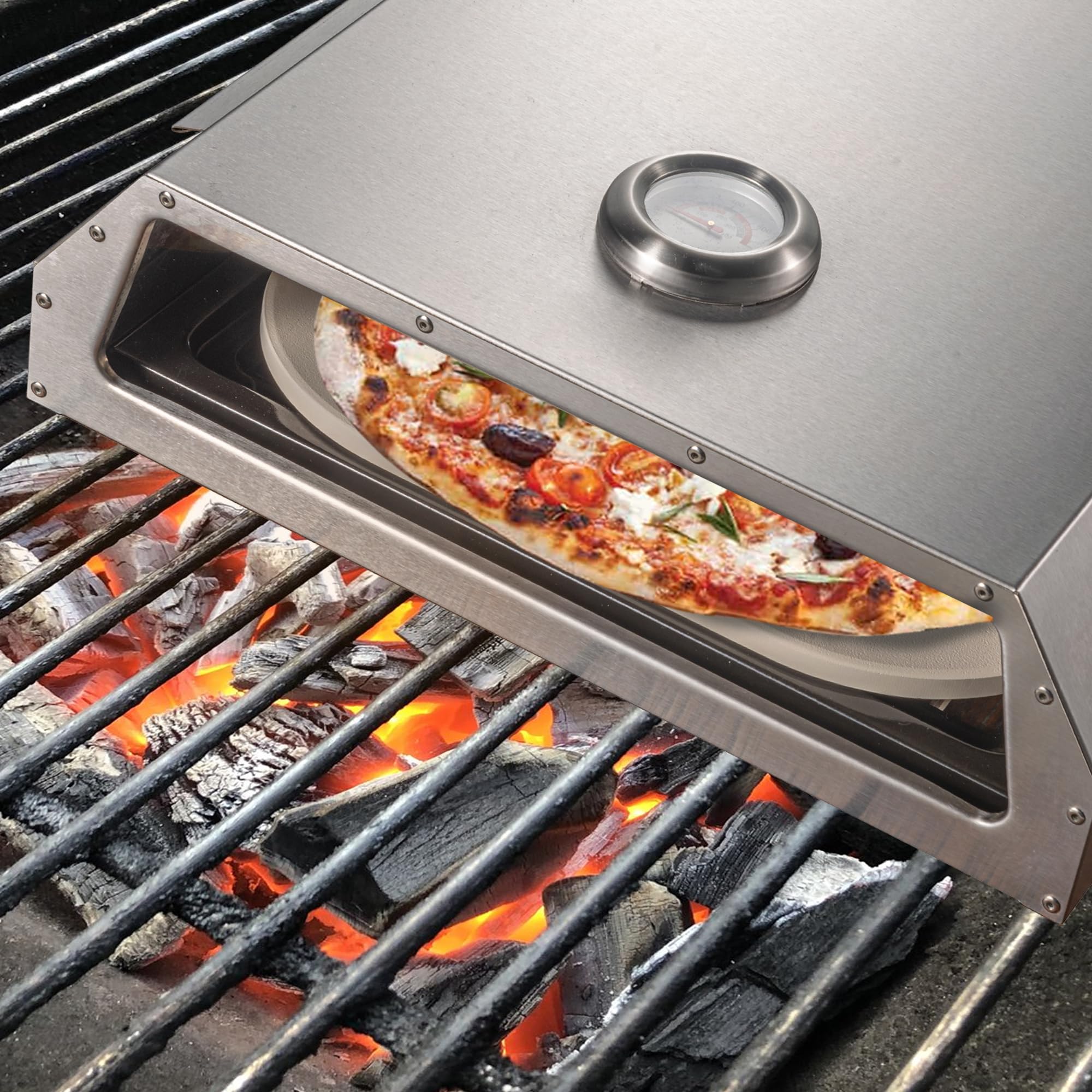 BIGHORN Four à Pizza portable en Acier Inoxydable