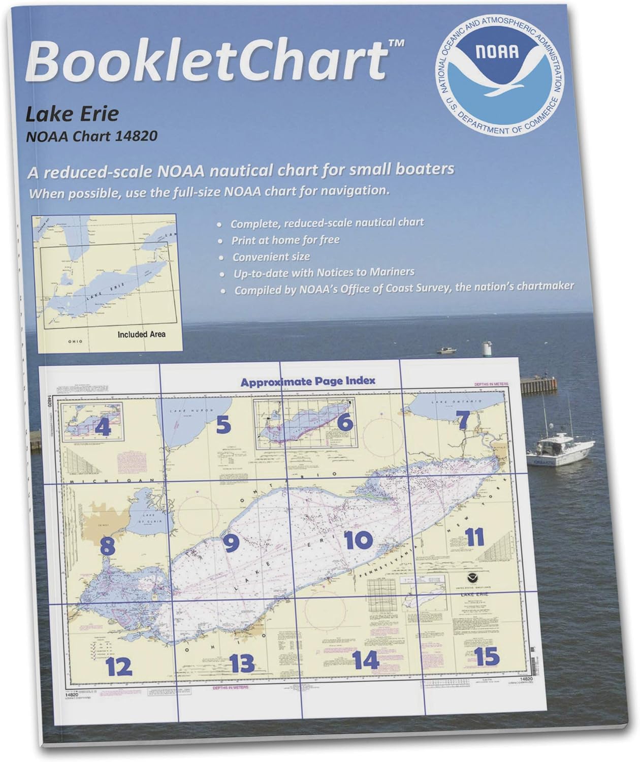 Paradise Cay Publications NOAA BookletChart 14820: Lake Erie