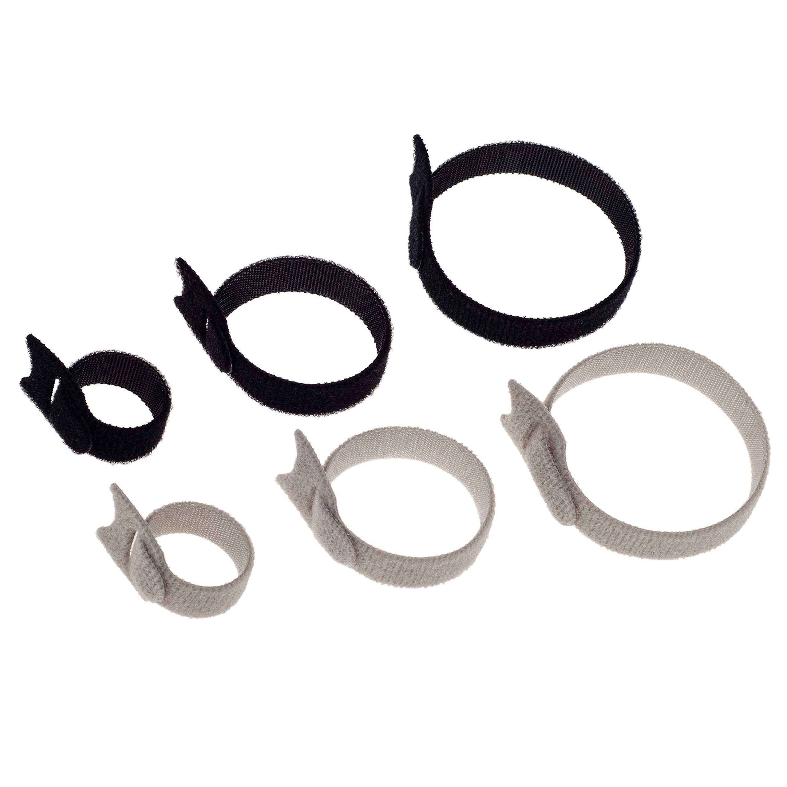 Premium 3er Pack Klett-Kabelbinder – 4m Lang, Schwarz, Wiederverwendbar, Frei Zuschneidbar