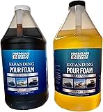 2 Lb Density Expanding Pour Foam, 2 Part Polyurethane Closed Cell Liquid Foam for Boat and Dock Flotation, Soundproofing, Filling Voids, and Insulation (1 Gallon Kit)