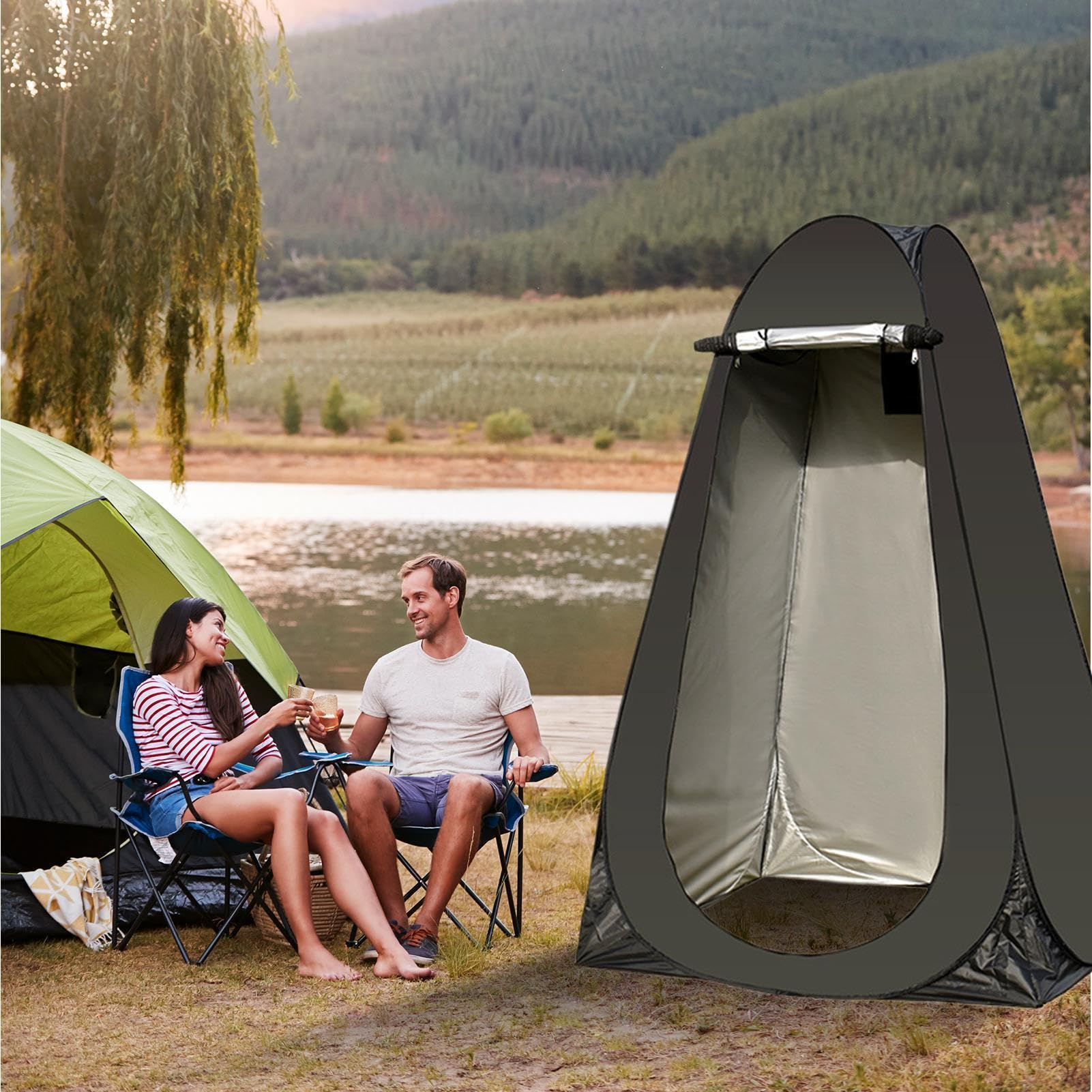 Transportables Umkleidezelt Temporärer Sichtschutz Für Privatsphäre | Outdoor Toilettenzelt für Camping Für Damen Und Herren Erwachsene Zum Wandern, An Stränden, Bei Sportveranstaltungen, Zum