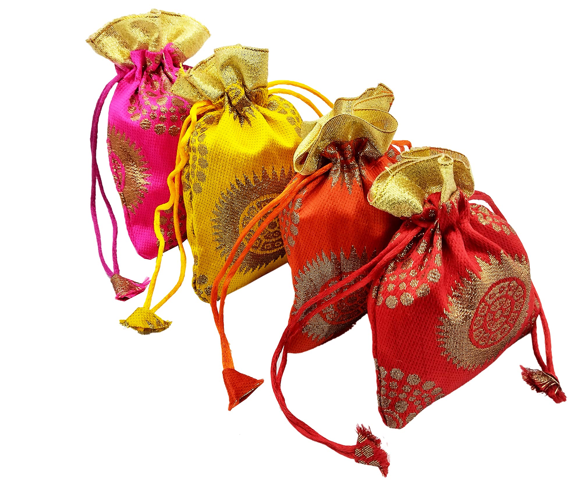 brown leaf Royal Premium Flower Design Multicolor Small 6.5X4.5 inch Potli Bags Pouch Best for Wedding Anniversary Party Supply Return Gifting Bags (Pack Of 36) (B09GBK9LWQ) Amazon Price History, Amazon Price Tracker