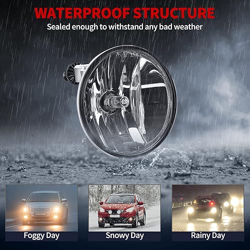 Miniatura 4 de YITAMOTOR Luces antiniebla ahumadas compatibles con Chevy 07-14 SuburbanTahoe07-13 Avalanche10-13 Camaro15-16 Colorado15 SilveradoGMC AcadiaYukon