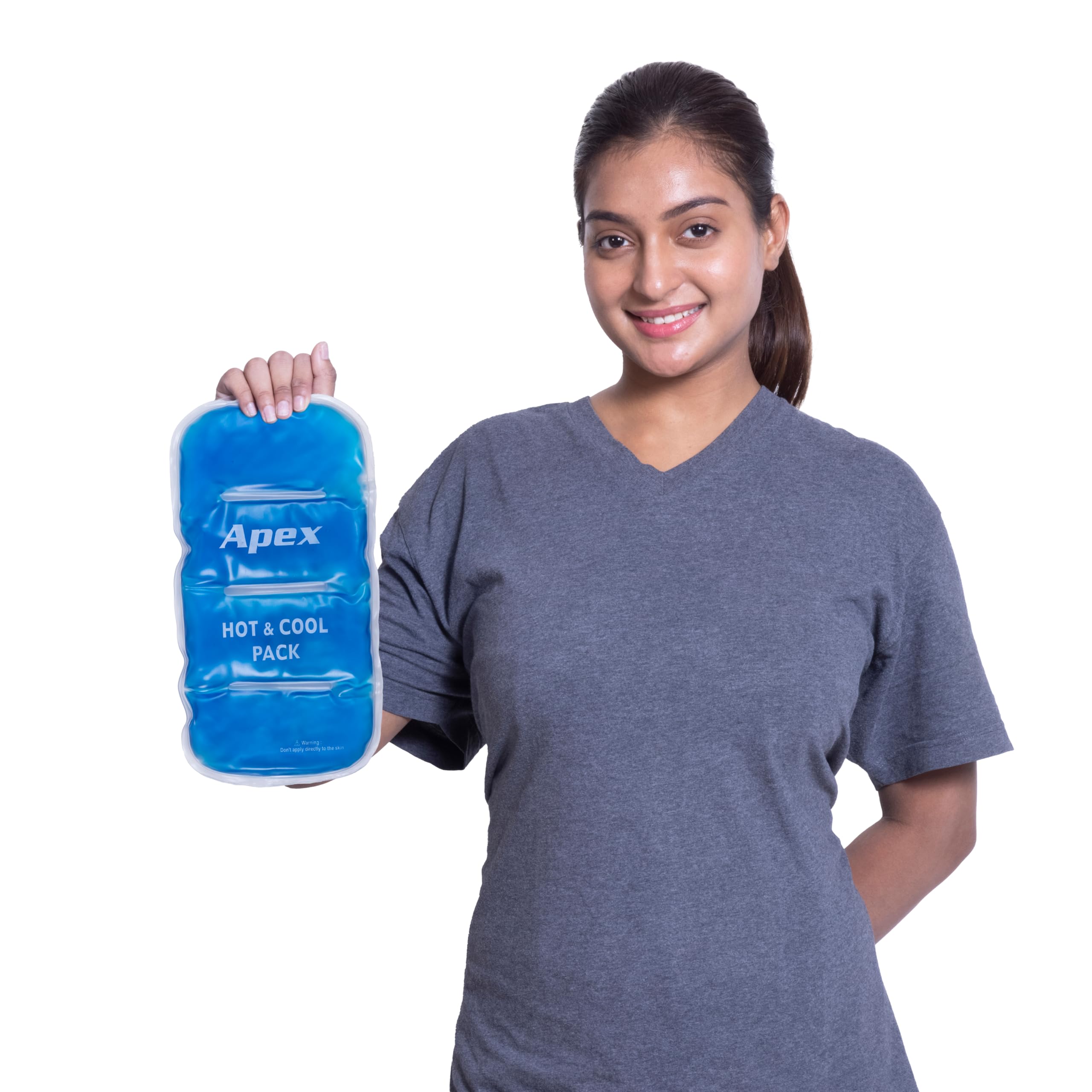 Reusable Hot & Cold Gel Pack with Cotton Cover & Velcro Strap | Flexible Heat & Cold Therapy Pad for Pain Relief, Back Pain, Arthritis, Shoulder, Injury & Swelling (Large, 1, count)