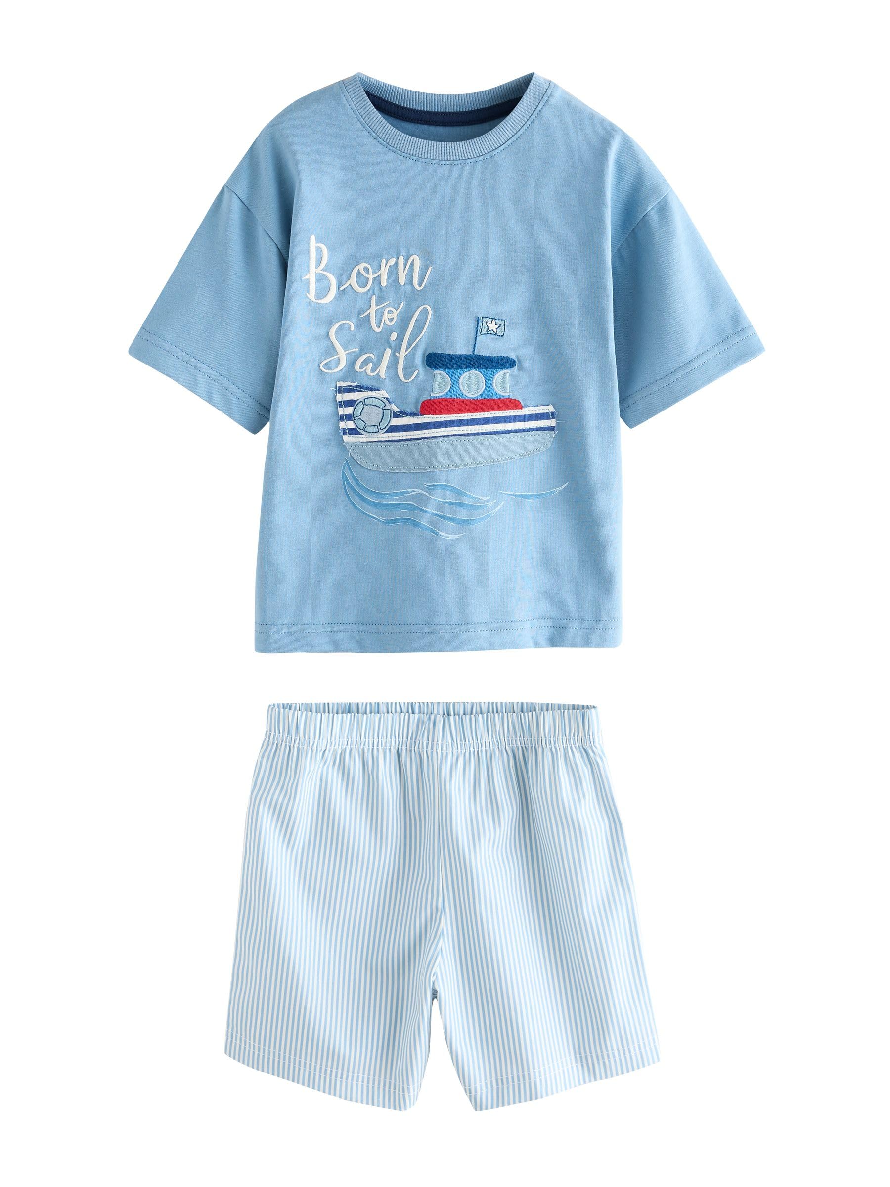 NEXT Jungen Kurze Schlafanzüge aus Webmaterial, 3er-Pack