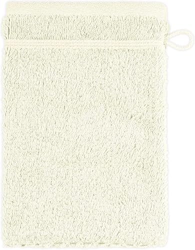 frottana Pearl Waschhandschuh 15 x 20 cm aus 100% Baumwolle, ivory