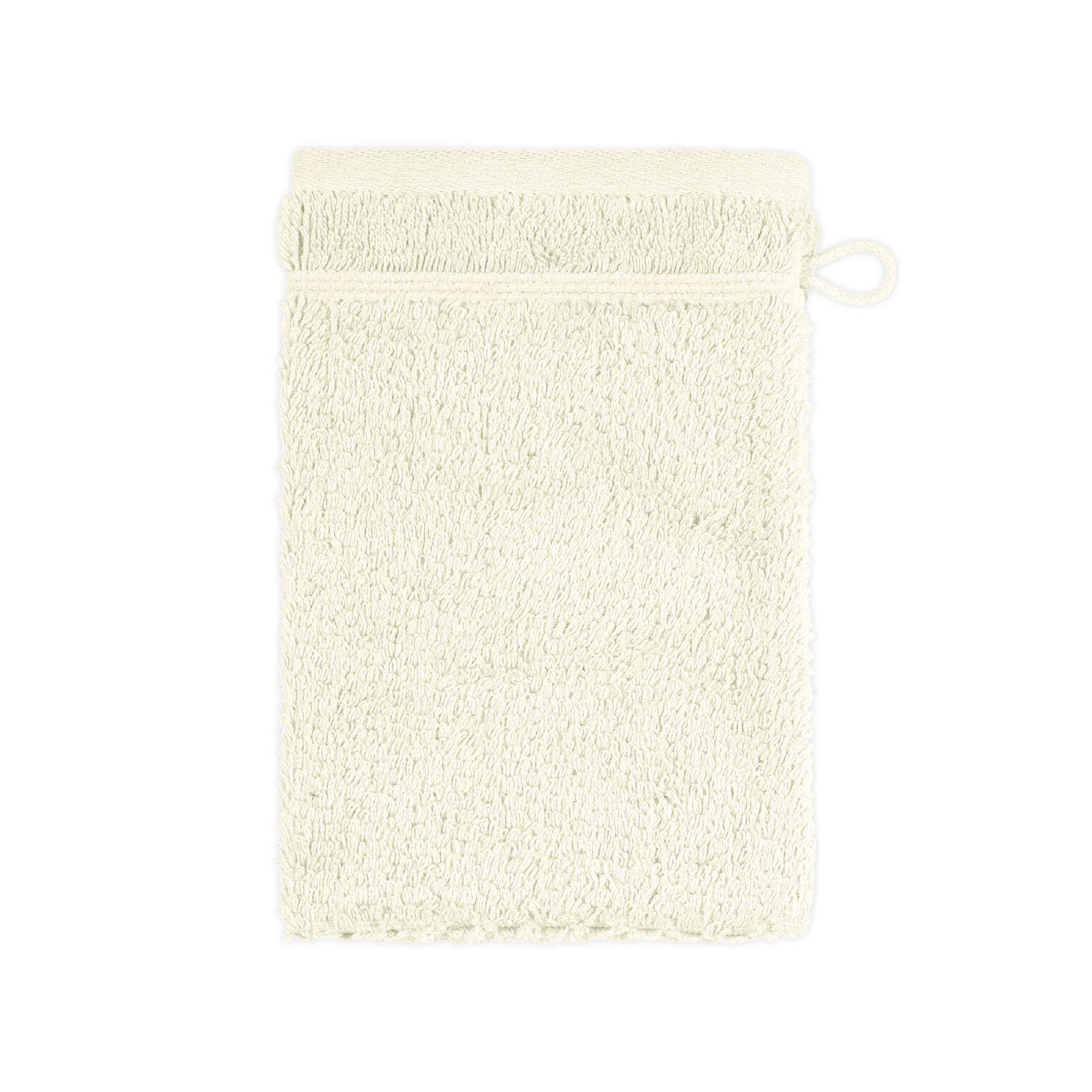 frottana Pearl Waschhandschuh 15 x 20 cm aus 100% Baumwolle, ivory