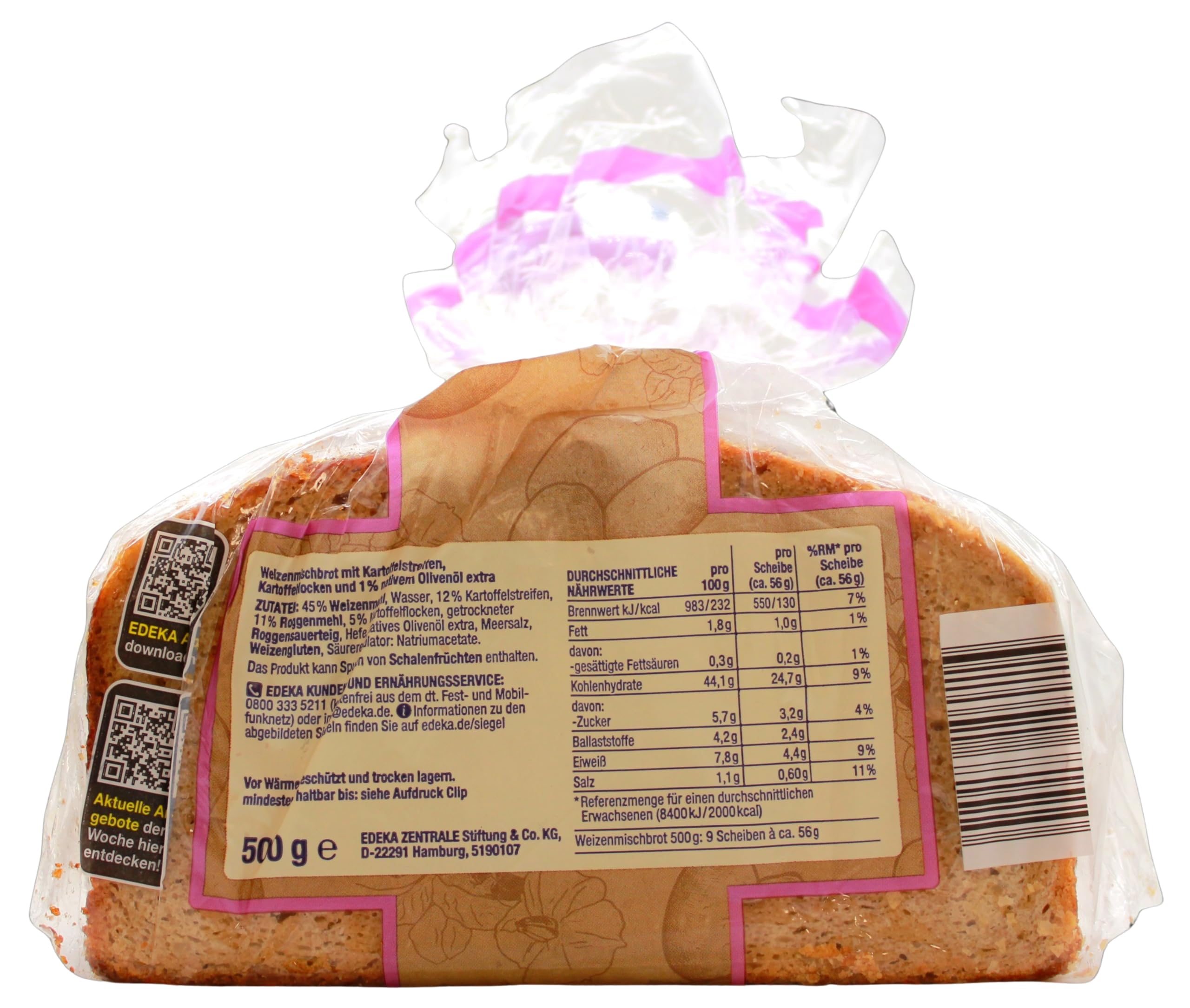 Herzstücke Kartoffel Softi Weizenmischbrot, 5er Pack (5 x 500g)