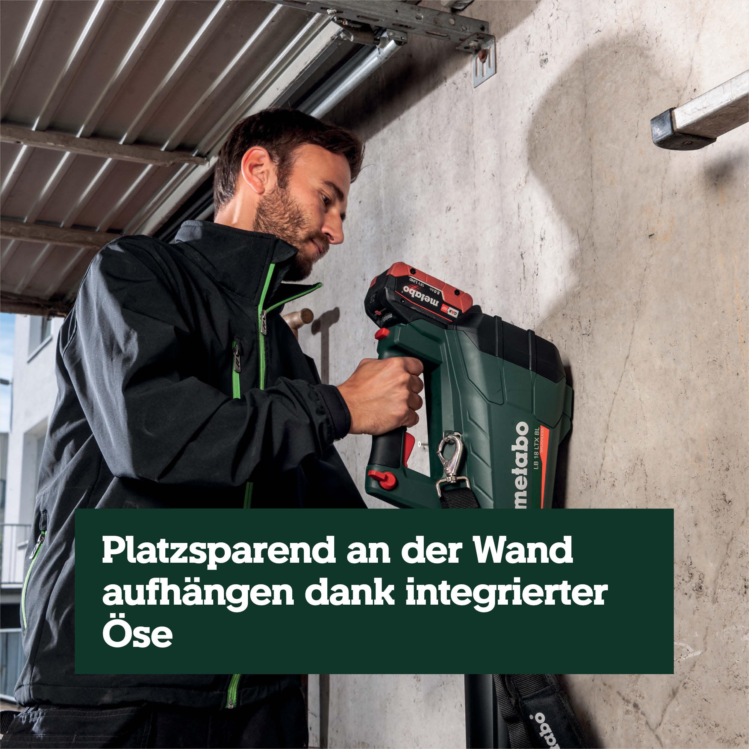 metabo Akku-Laubbläser LB 18 LTX BL, 18V Laubgebläse für Garten und | Leistungsstarkes Akku-Blasgerät mit Brushless-Motor, Schultergurt und Blasrohr, ohne Akku und Ladegerät für CAS Systeme