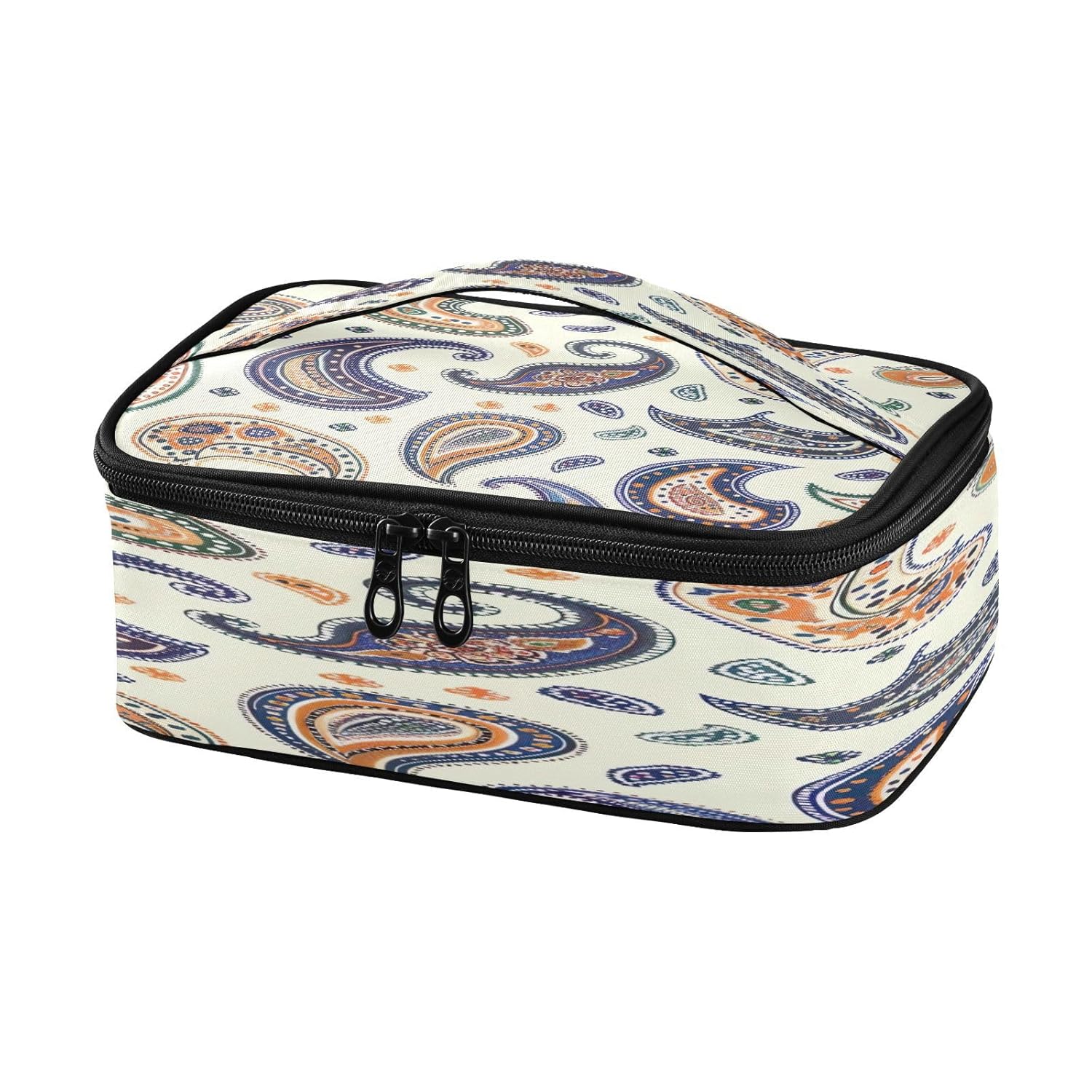 Paisleys Pattern Insulated Lunch Bag for Women Men - Reusable Small Lunch Box Portable Mini Cooler Bag with