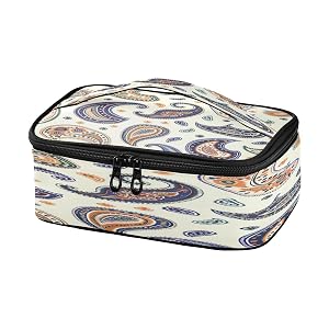 Paisleys Pattern Insulated Lunch Bag for Women Men - Reusable Small Lunch Box Portable Mini Cooler Bag with