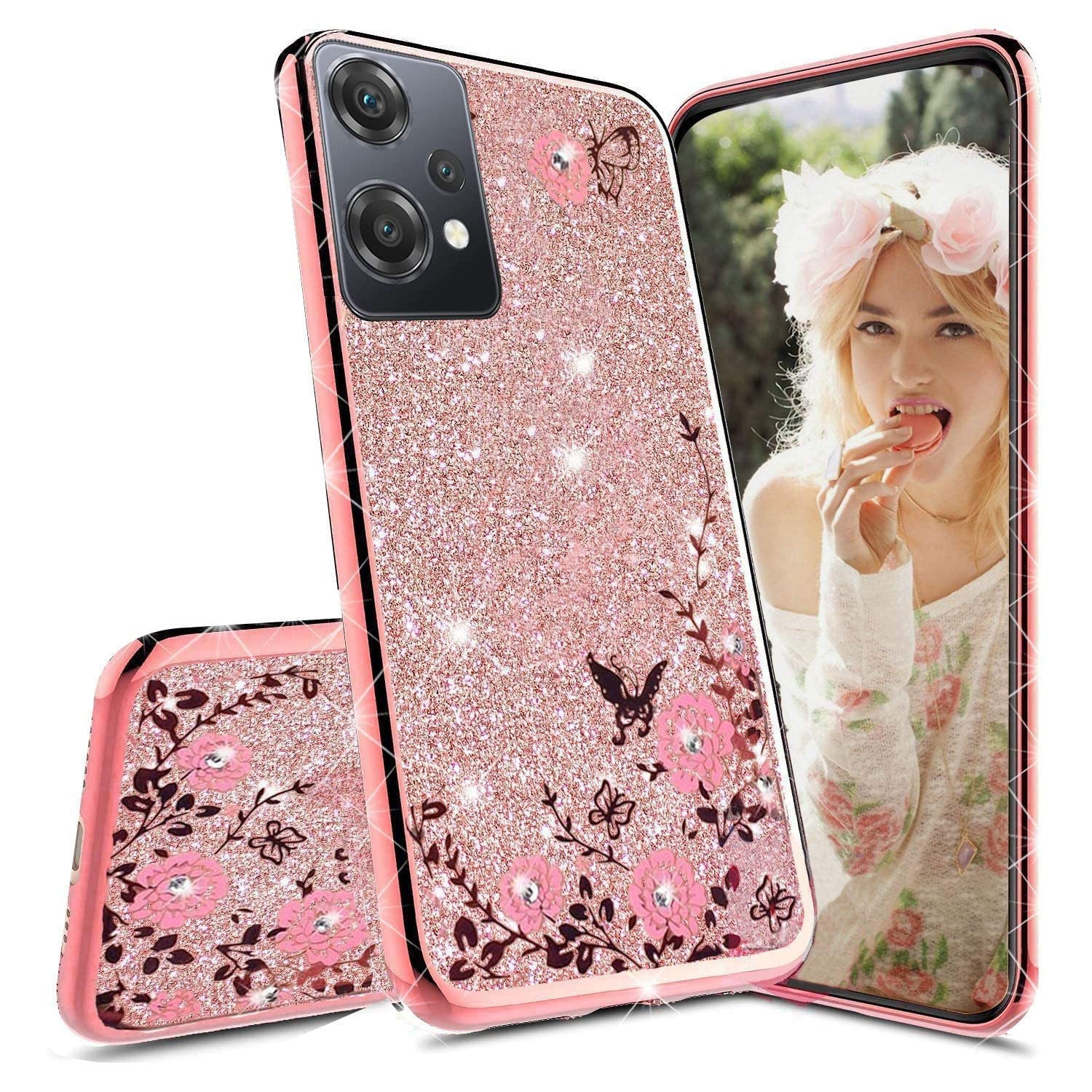KC Back Cover for Oneplus Nord CE 2 Lite 5G, Crystals Glitter Auora Paper Bling 2 in 1 Soft Silicone Transparent Case (Rose Gold Pink) (B0B77K2NHF) Amazon Price History, Amazon Price Tracker