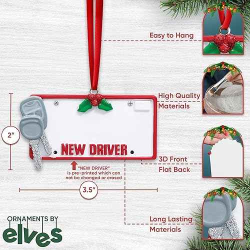 Miniatura 7 de Adorno personalizado de nuevo conductor 2024  Adorno de Navidad de licencia de conducir 2024, adorno de conductor estudiante, regalos para nuevos