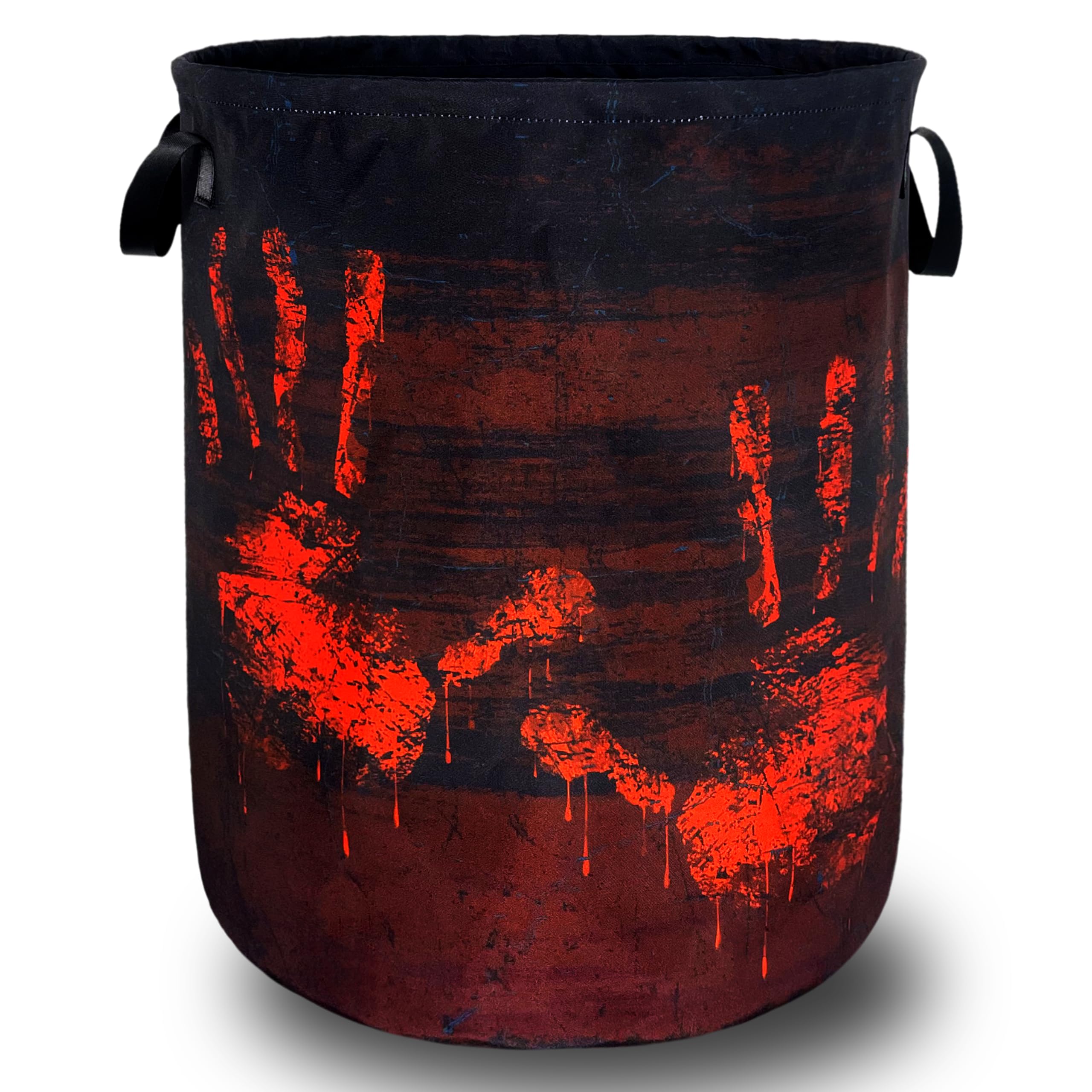 Blood Spatter Laundry Basket Oxford Cloth Foldable Hamper 18.9x16.5 Inch