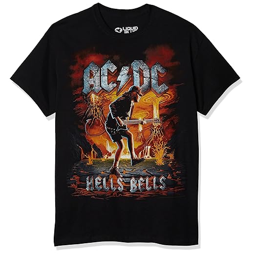 Liquid Blue Unisex-Adult Ac/Dc Rock Eruption Short Sleeve T-Shirt