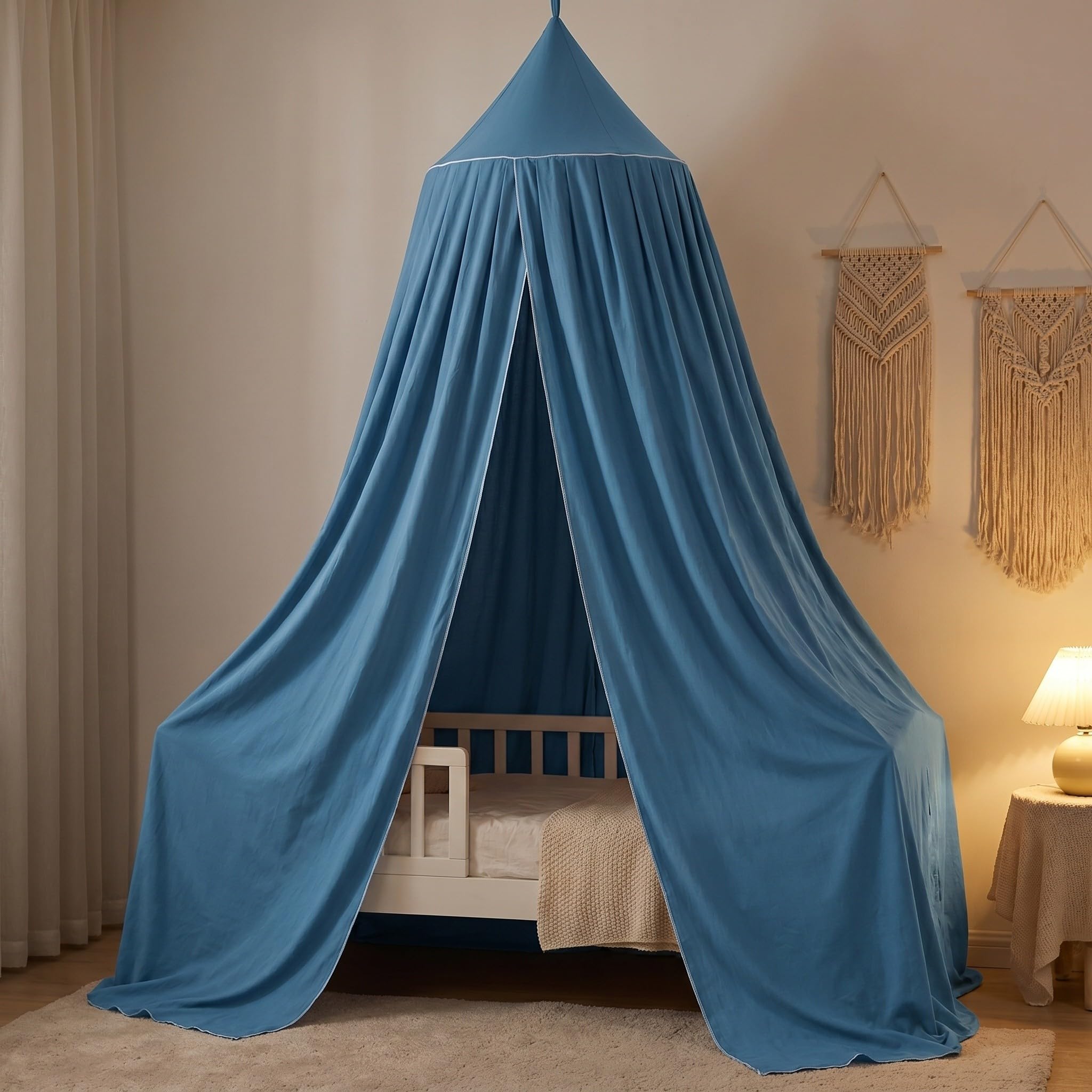 Healeved Dosel para cama infantil: Tienda de campaña plegable para cama - Cortina para casita de juegos de princesas y hadas - Dosel colgante para techo para habitaciones de niñas y niños, rincones de