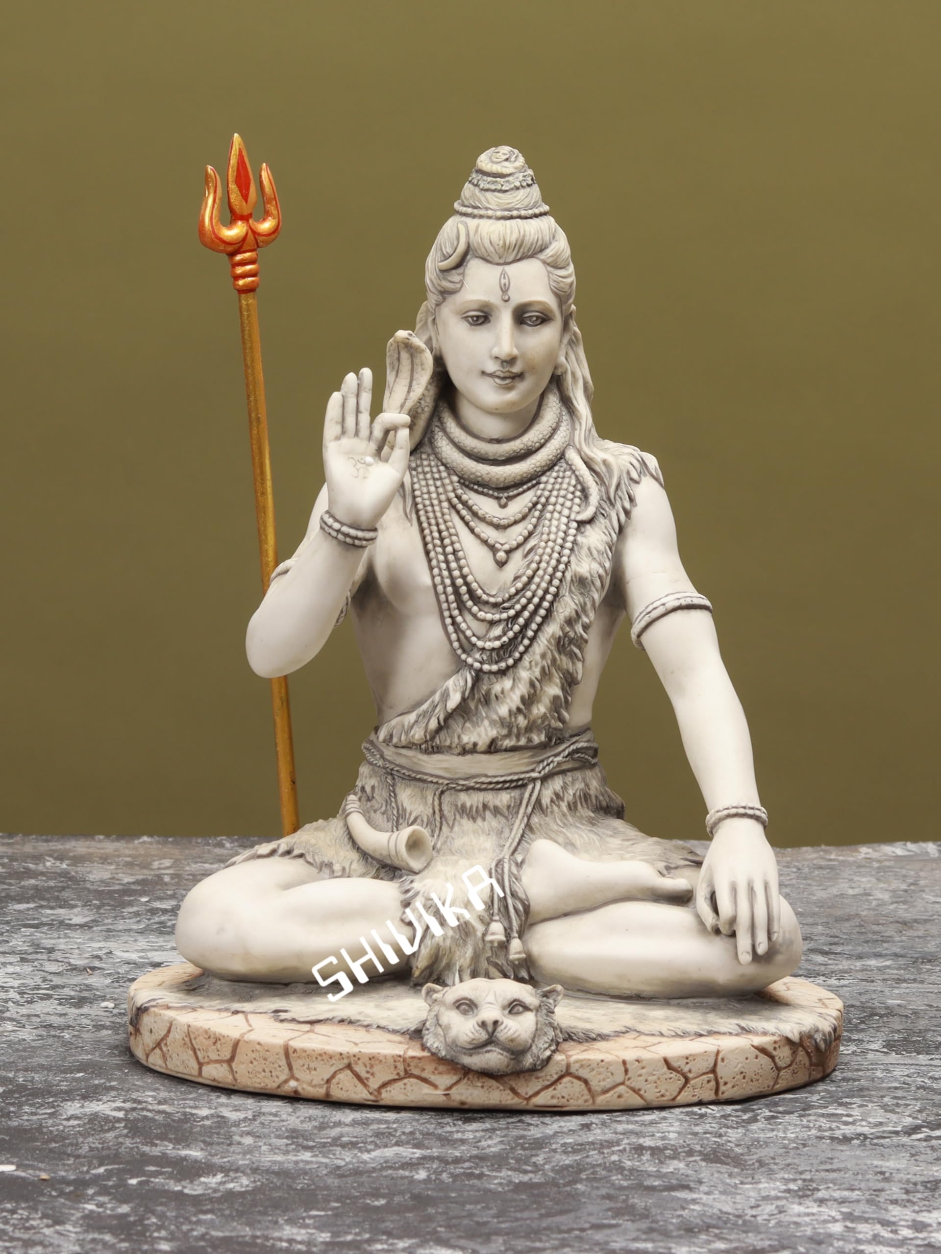 SHIVIKA Lord Shiva 10" Statue - Antique Finish God Mahadev Idol - Shiv Shankar Figurine - Bholenath Statue - Rudra Idol - Mahayogi Statue - Bhagwan Shiv Murti