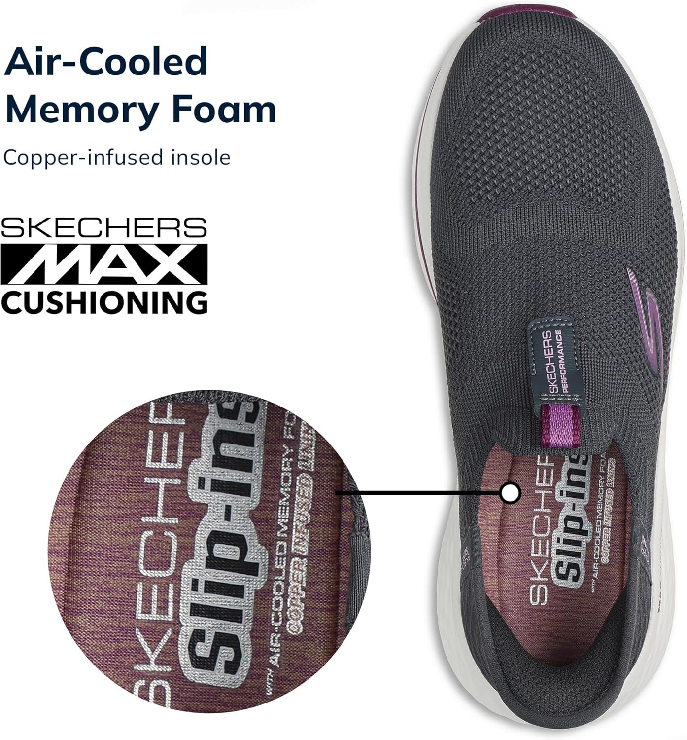 Skechers Womens Max Cushioning Elite 2.0 Eternal Hands Free Slip-ins Sneaker - Image 7