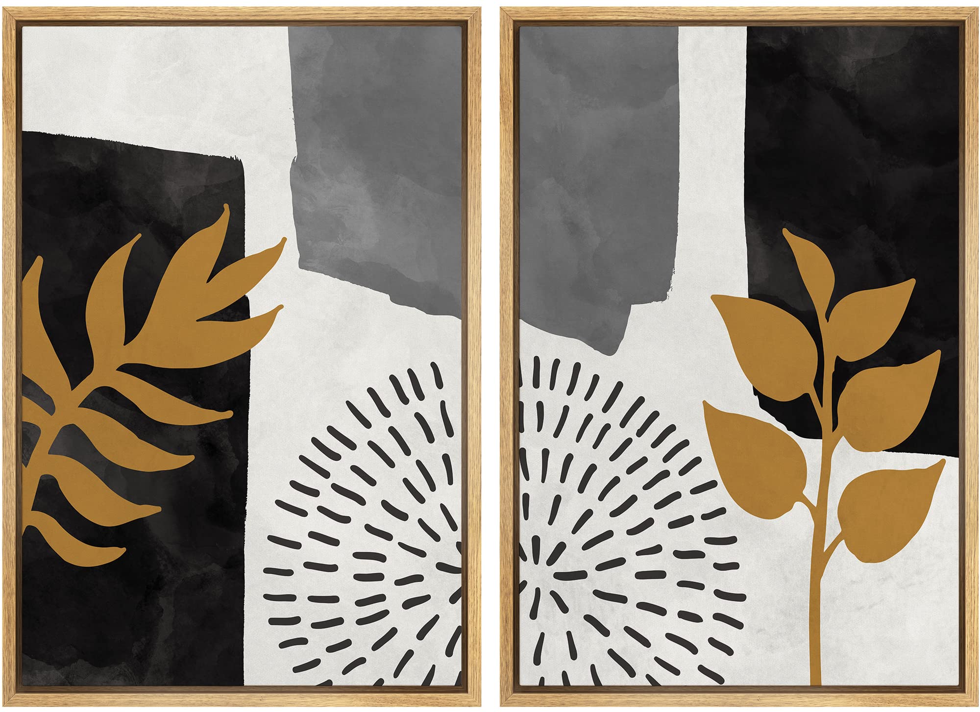Amazon.com: SIGNFORD Framed Canvas Print Wall Art Set Mid-Century