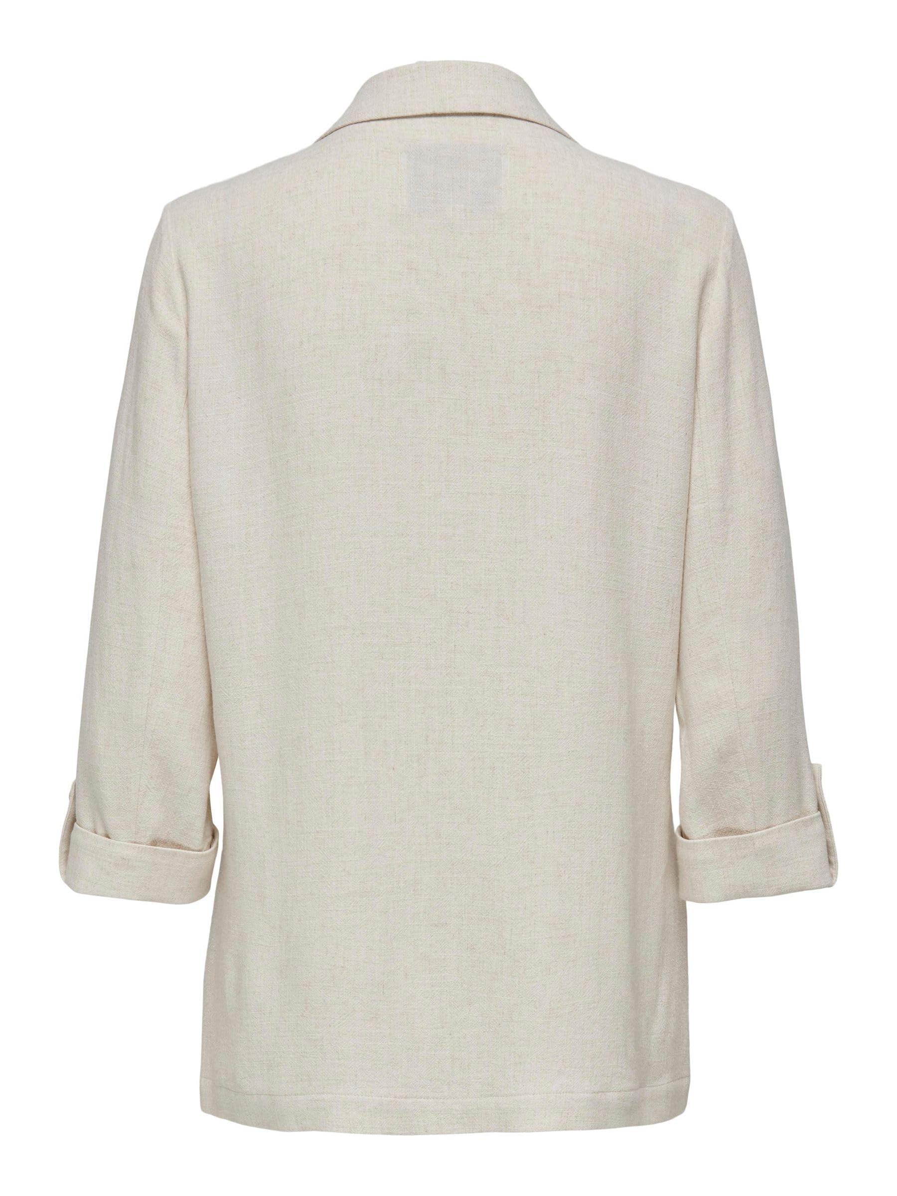ONLY Onlsiesta 3/4 Open Linen Bl Blazer TLR, Moonbeam, 40 Mujeres