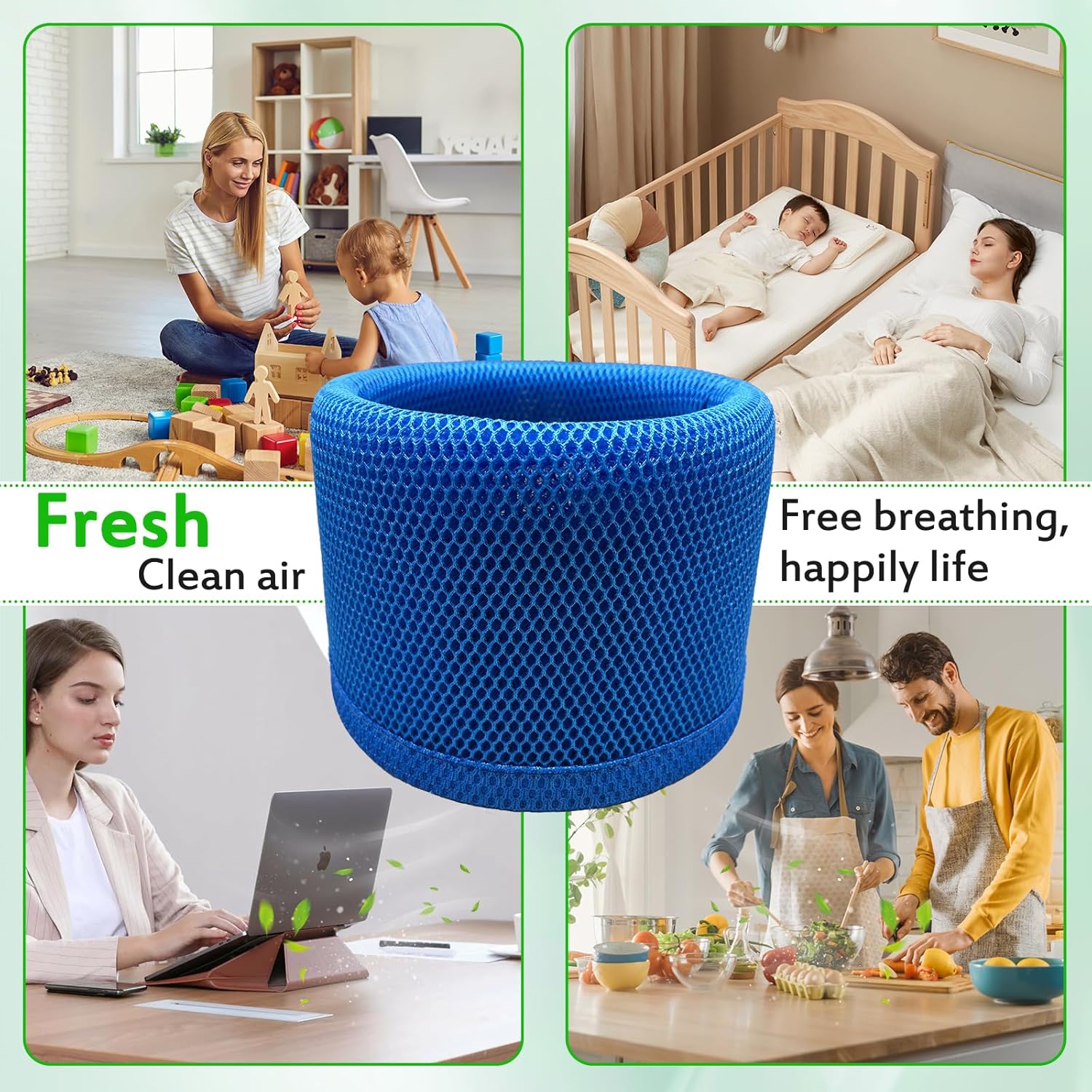 4-Pack 774S Replacement Filter Cartridges Compatible with DREO Humidifier High-Molecular Resin 3D Weave Upgraded Replacement Cartridges