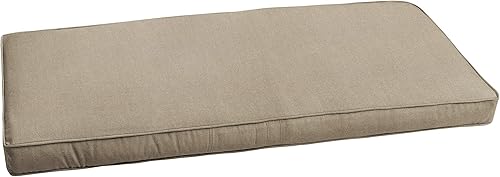 Miniatura 9 de Mozaic - Cojín para banco de interiores y exteriores, color azul. Azul mezclilla,Lienzo antiguo Beige,Lienzo Bay Marrón,Capri de lona.,Lona de