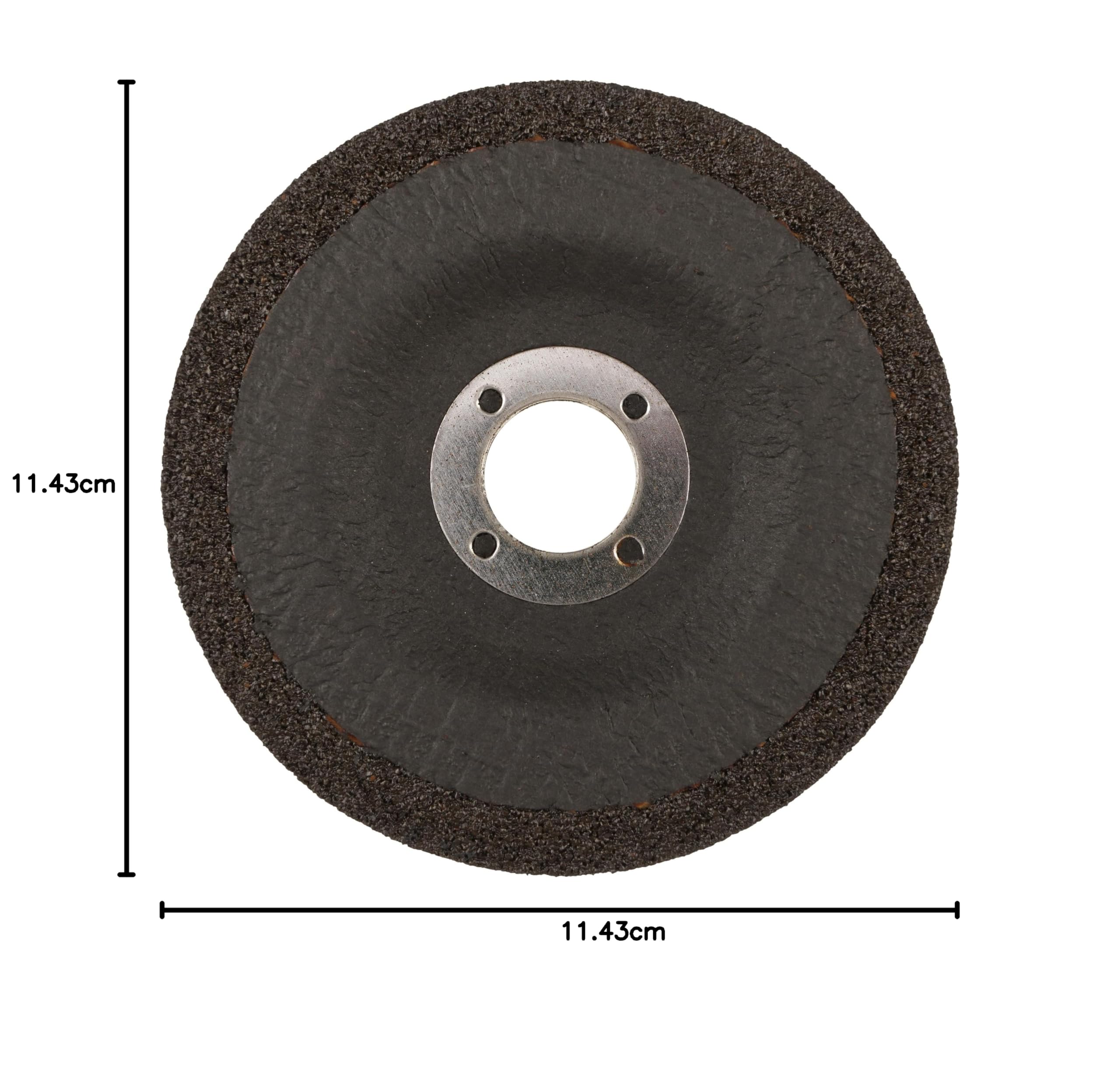 Weiler 58121 - Rueda de molienda tipo 27 de Tiger INOX de 4-1/2" x 1/4", INOX24R, 7/8" A.H. (paquete de 10)