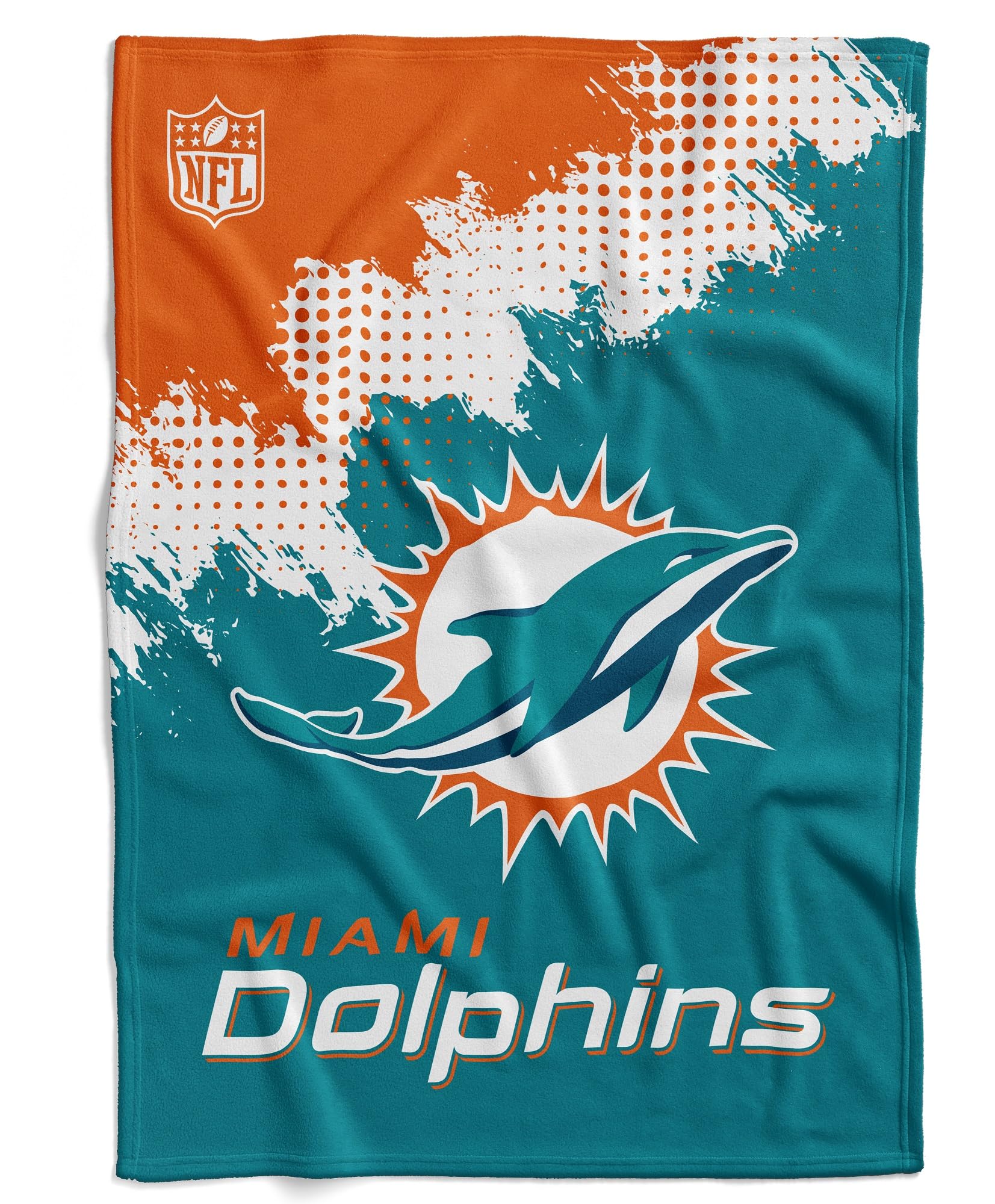 NFL Miami Dolphins Football Plaid Couverture d'angle
