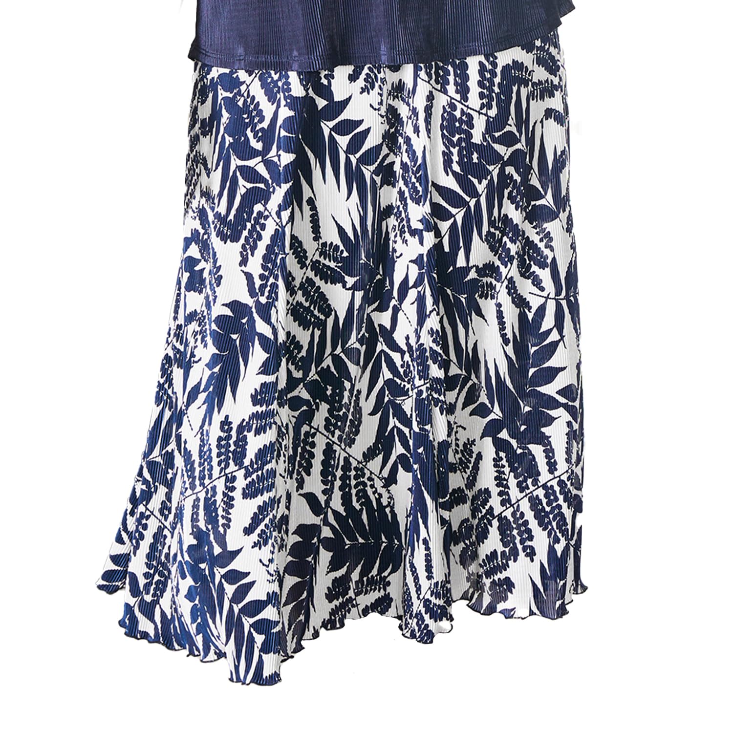 Coopers of Stortford Women's Fine Pleat Plissé Skirt (as8, Numeric, Numeric_16, Regular, Regular, Tropical Print)