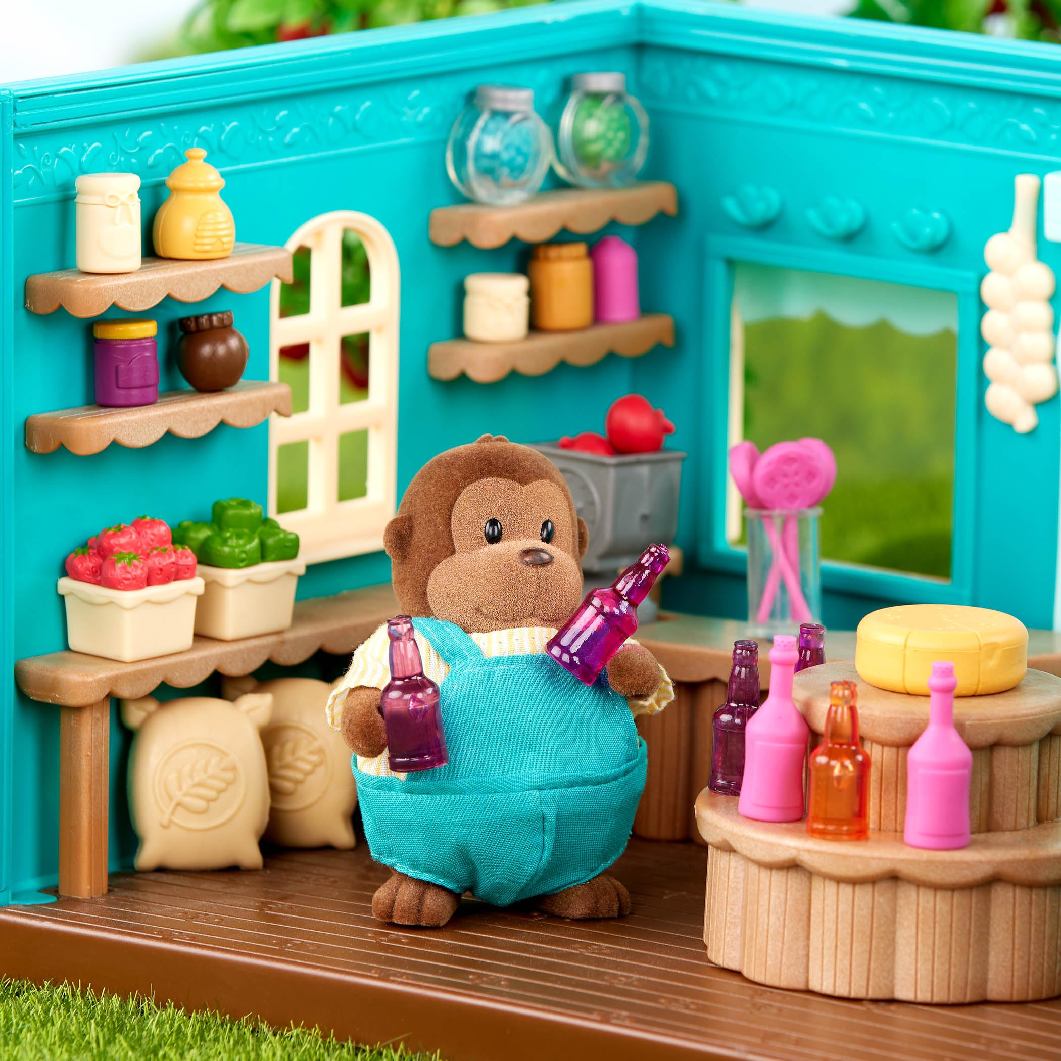 Honeysuckle Hollow General Store Playset con muebles y accesorios, juguete de casa de muñecas para juego imaginativo de simulación, figuras coleccionables para más de 3 años 4