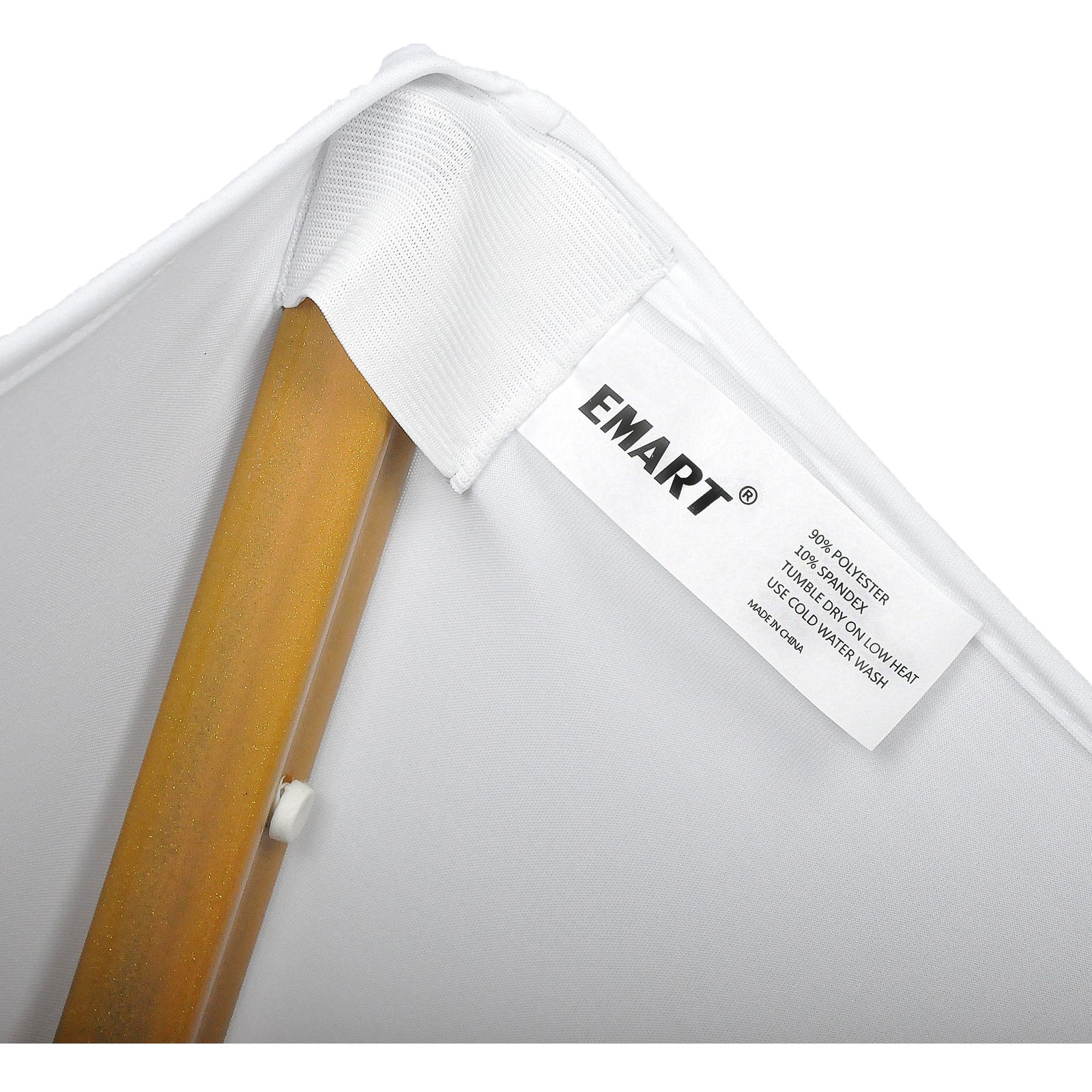 EMART Stuhlhussen Weiß 100 Stück, Weiß Stuhlhussen Stretch Polyester | Slipcovers, Waschbar, Hochzeit, Party, Bankett Stuhl Dekoration
