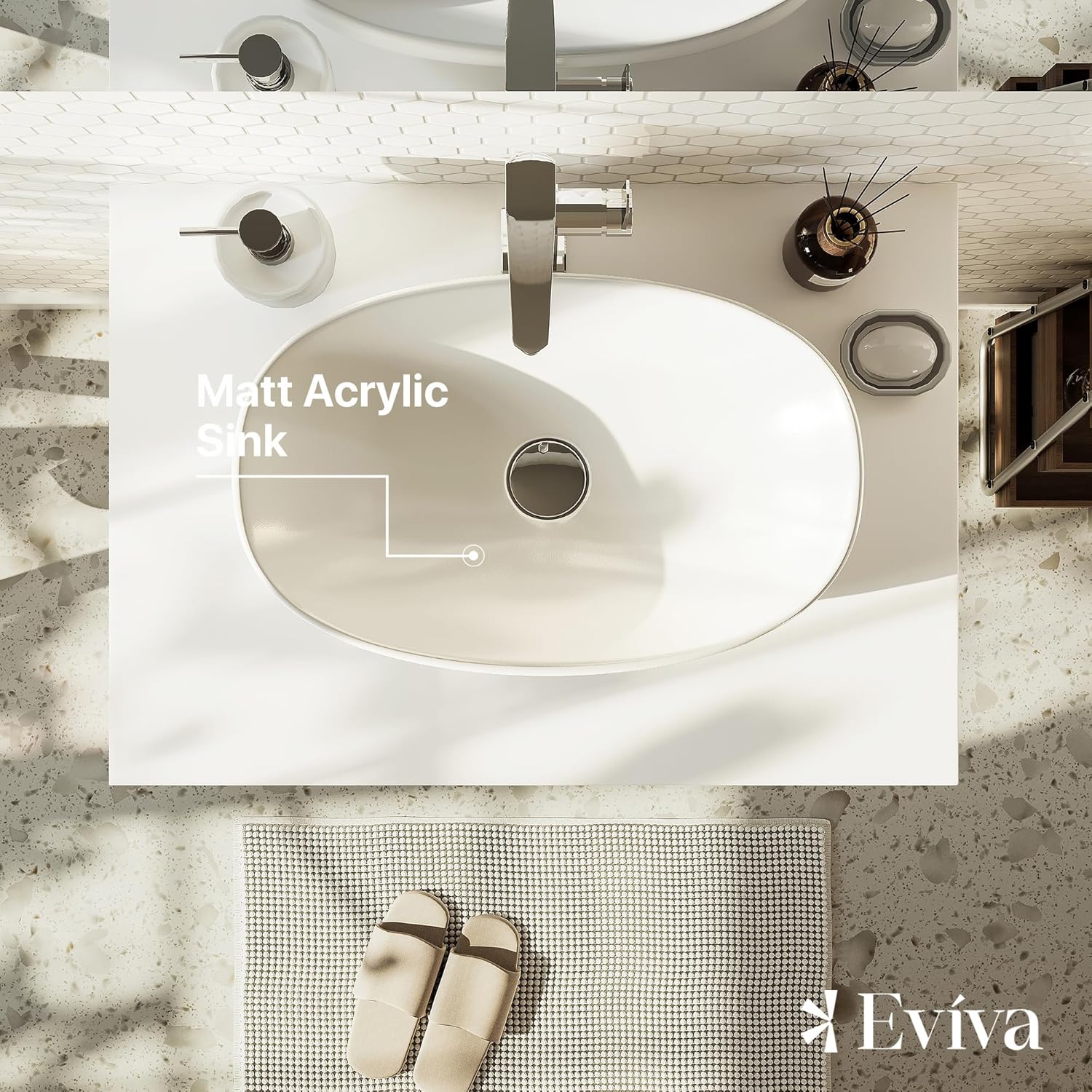 Santa Monica 30 in. Rosewood Wall Mount Single Sink Bath Vanity with Acrylic Top and Vessel Solid Surface Sink