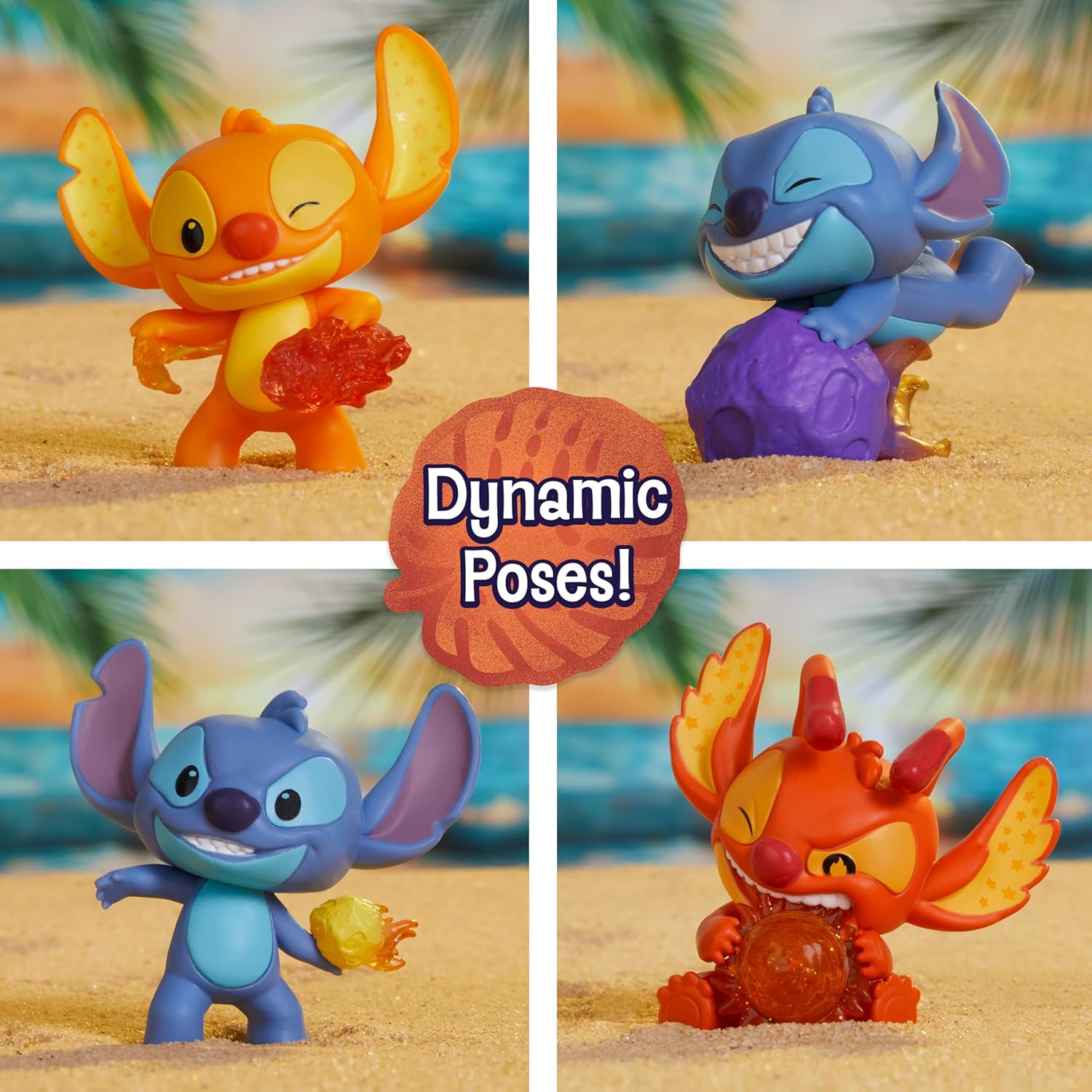 Disney Stitch Outta This World Mini Figures Capsule 2-Pack, Blind Box 2-inch Collectible Figurines, Toy for Fans, Boys, Girls, Kids, Ages 3 and Up by Just Play, Kids Toys for Ages 3 Up by Just Play