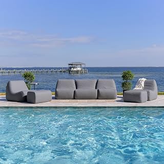 Big Weather-Resistant Outdoor Sectional Sofa Set
